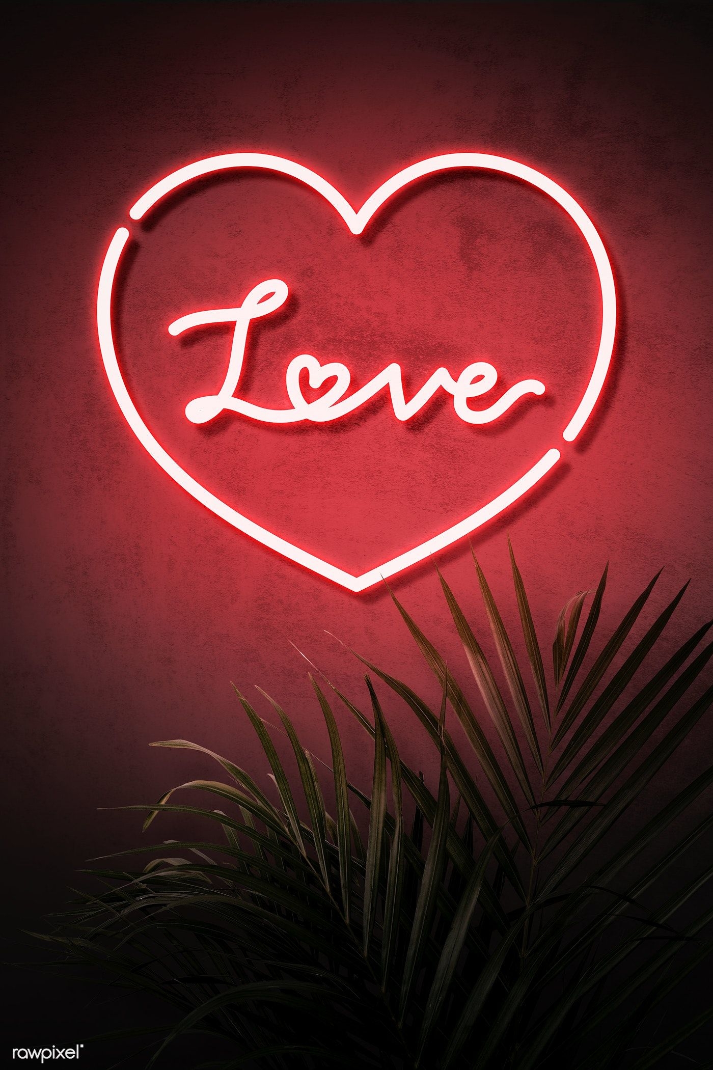 1400x2110 Neon red heart frame with love on a wall. premium image / nam. Love neon sign, Red walls, Neon signs, Phone