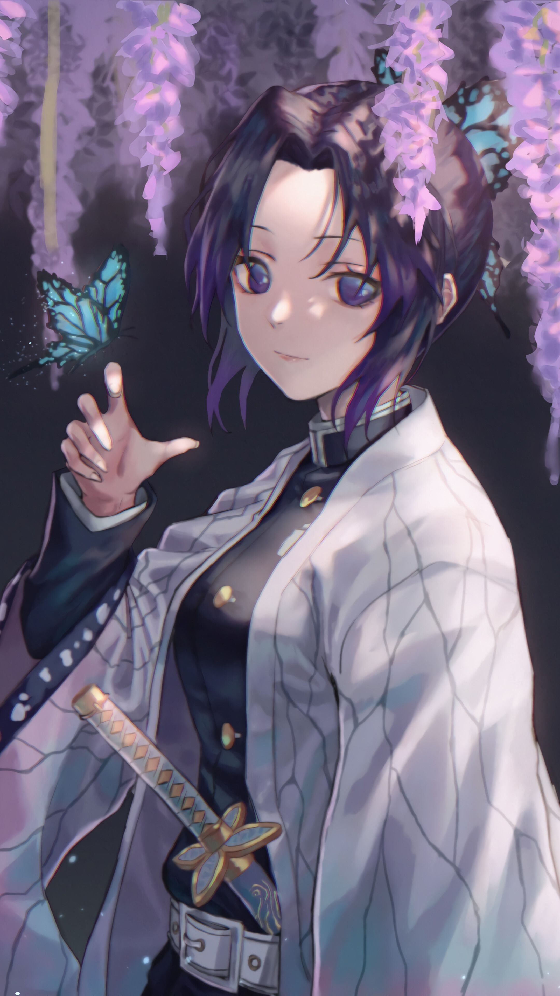 2160x3840 Shinobu Kocho, Kimetsu no Yaiba, Buttefly, 4K wallpaper. Mocah HD Wallpaper, Phone