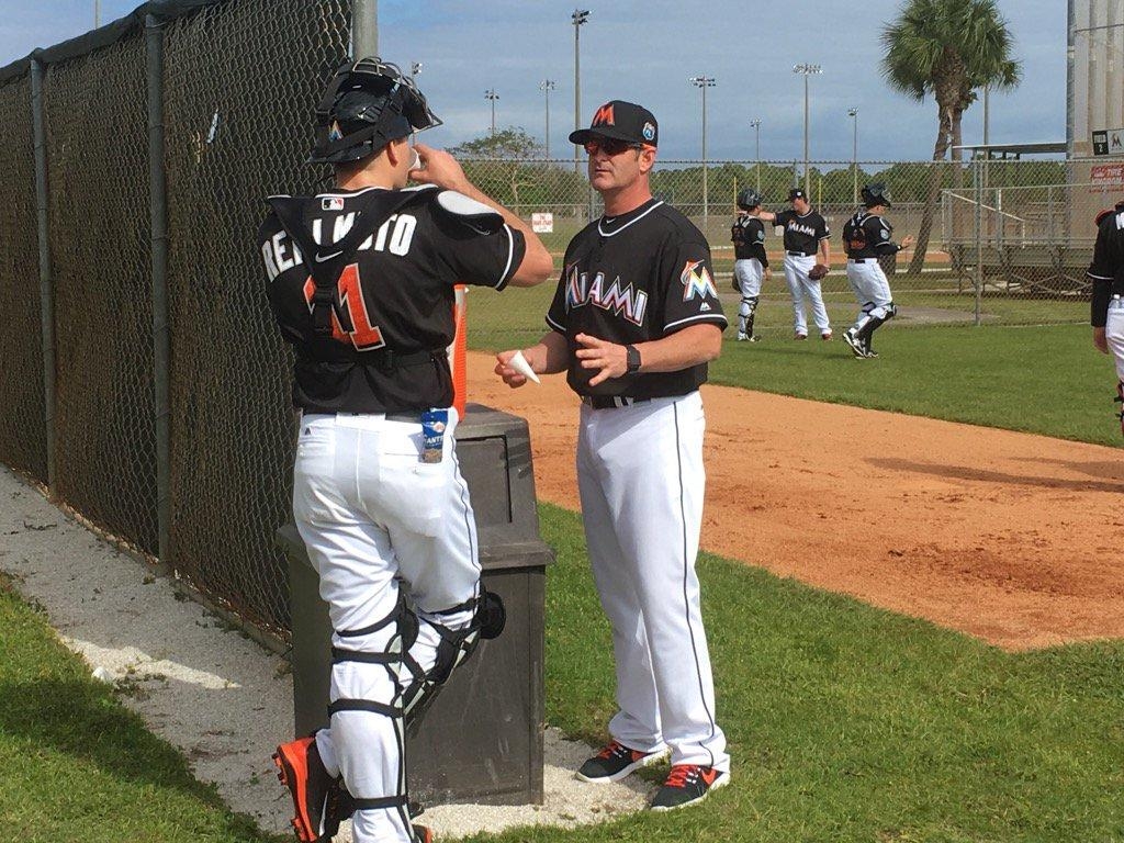 1030x770 Joe Frisaro Realmuto and new catching coach Brian, Desktop