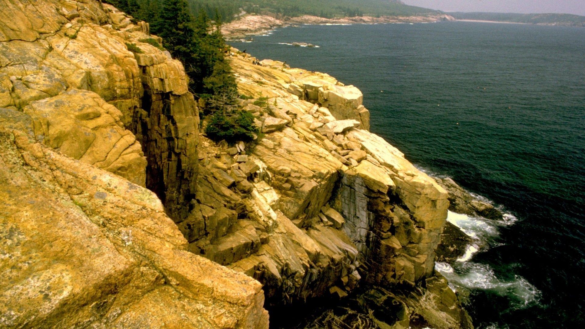 1920x1080 Simply: Acadia National Park USA cliffs forests, Desktop