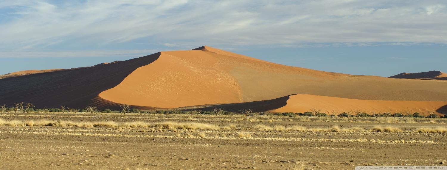 1500x580 Sand Dunes Sossusvlei Namibia Wallpaper Free Download, RGB Central, Dual Screen