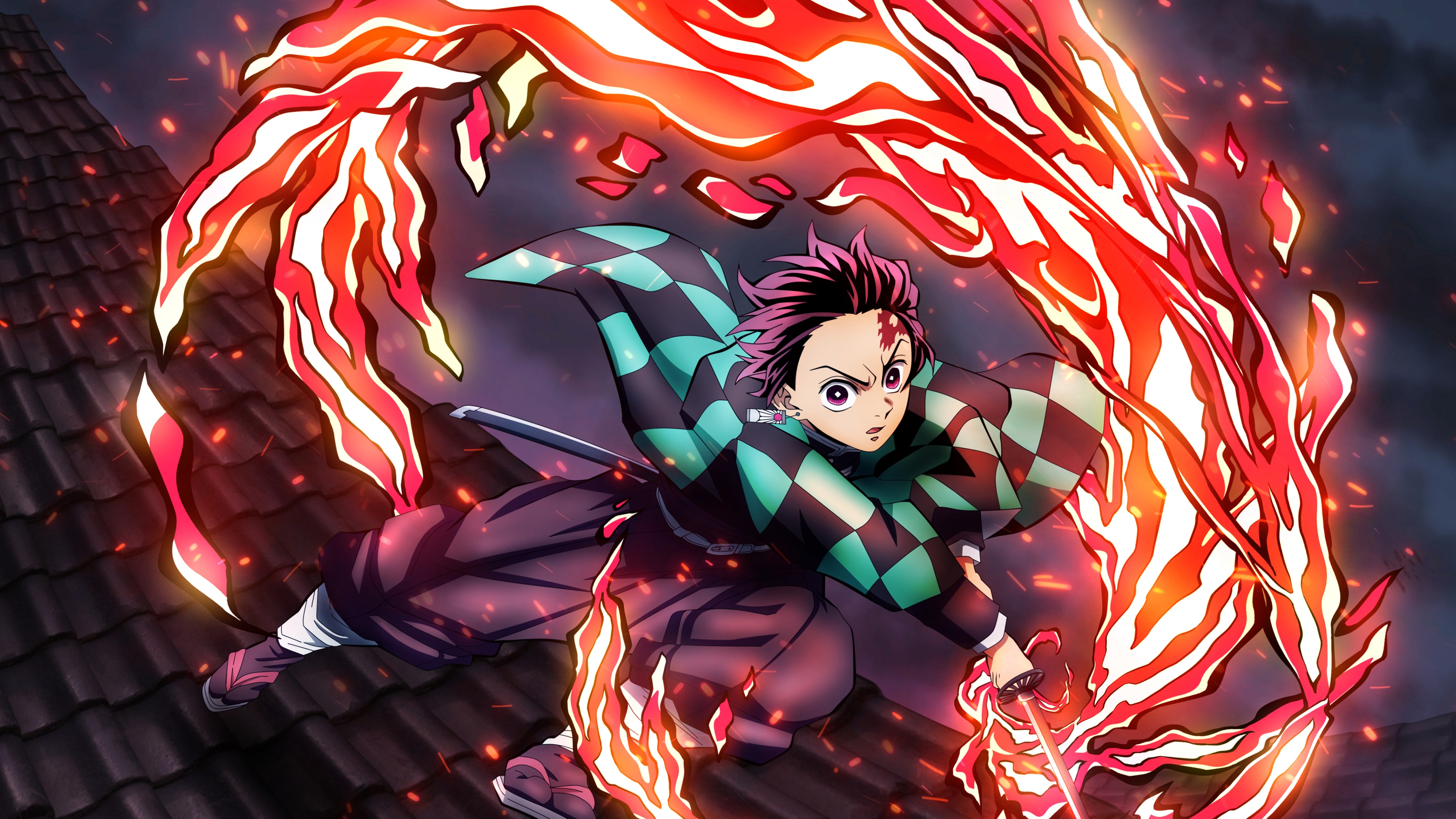 5120x2880 Tanjiro Kamado Wallpaper 4K, Anime, Desktop