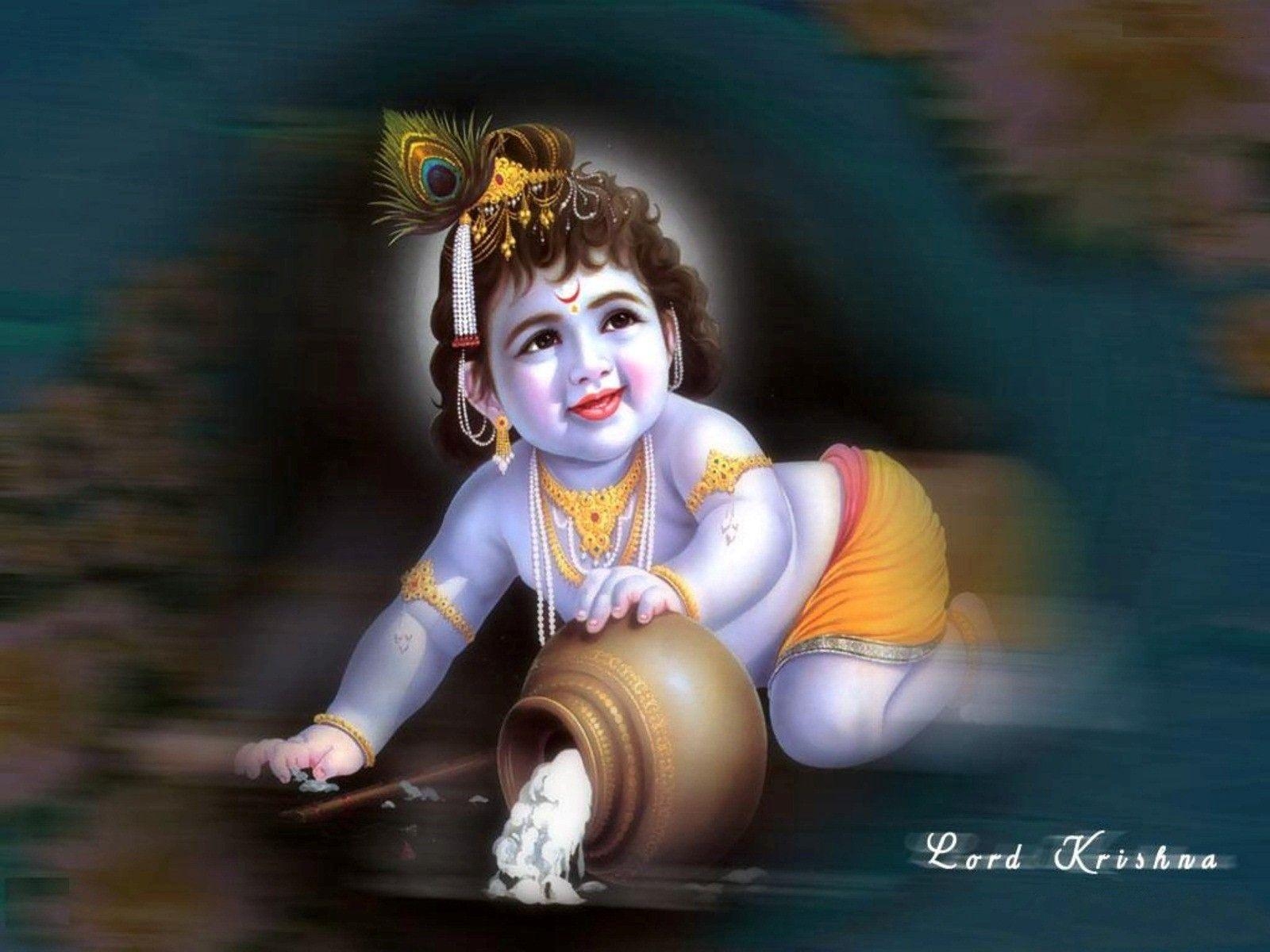 1600x1200 Bal Krishna Makhan Chor Wallpaper, Desktop