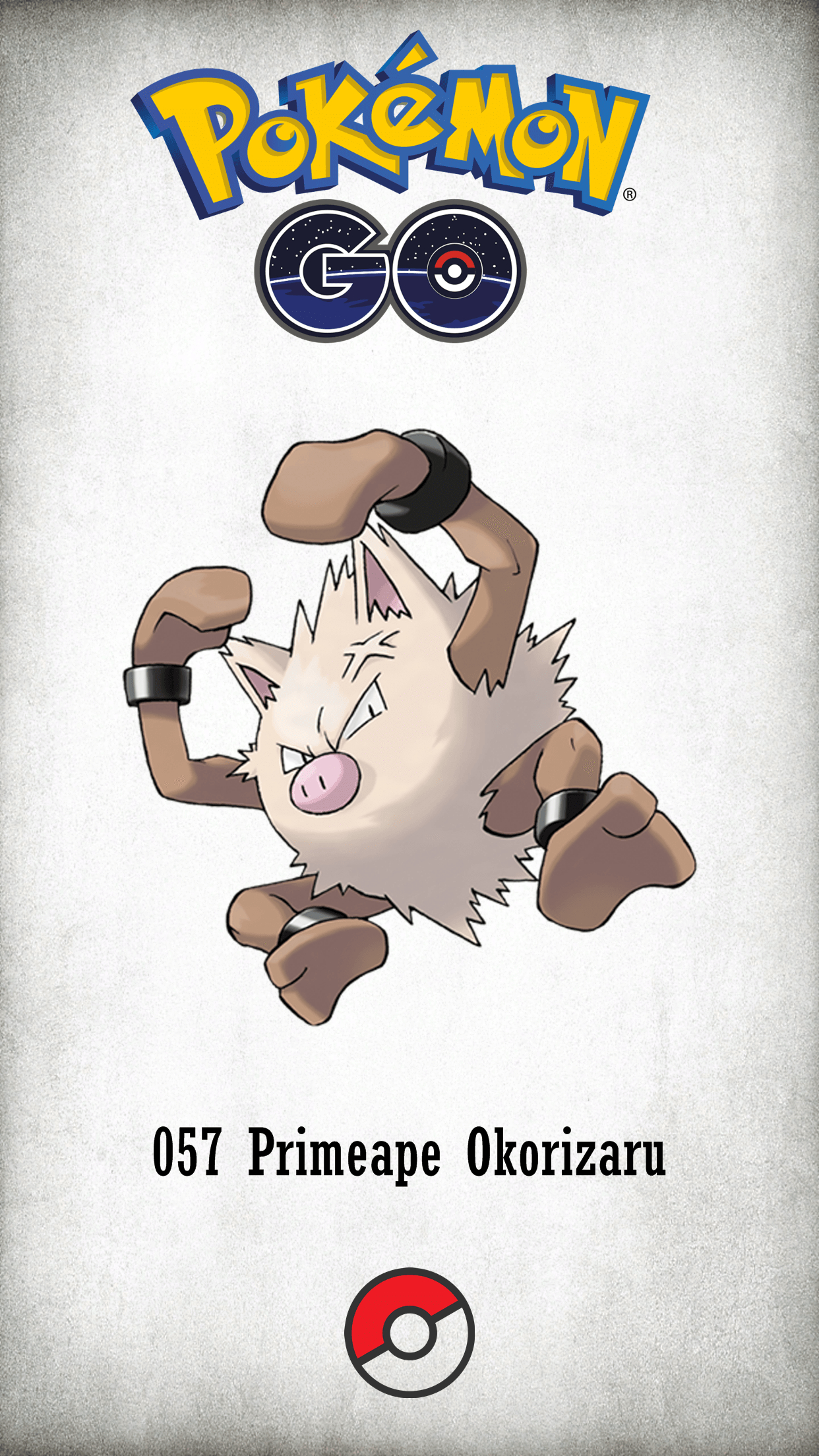 1250x2210 Character Primeape Okorizaru, Phone