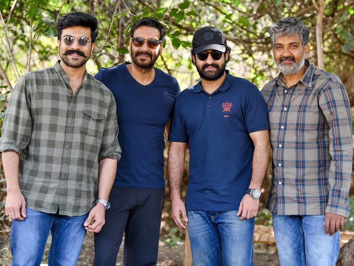 1200x900 Photos: Jr NTR welcomes Ajay Devgn to the 'RRR' world, Desktop