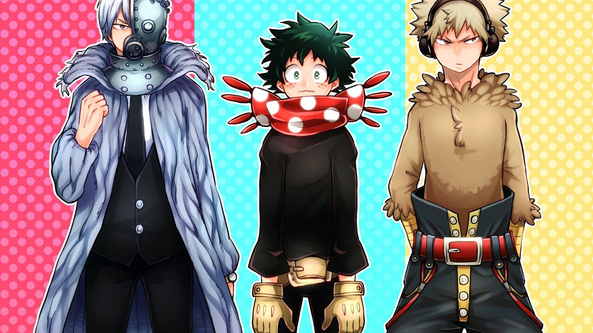 1920x1080 Boku no Hero Academia, Izuku Midoriya, Katsuki Bakugou, Shouto, Desktop