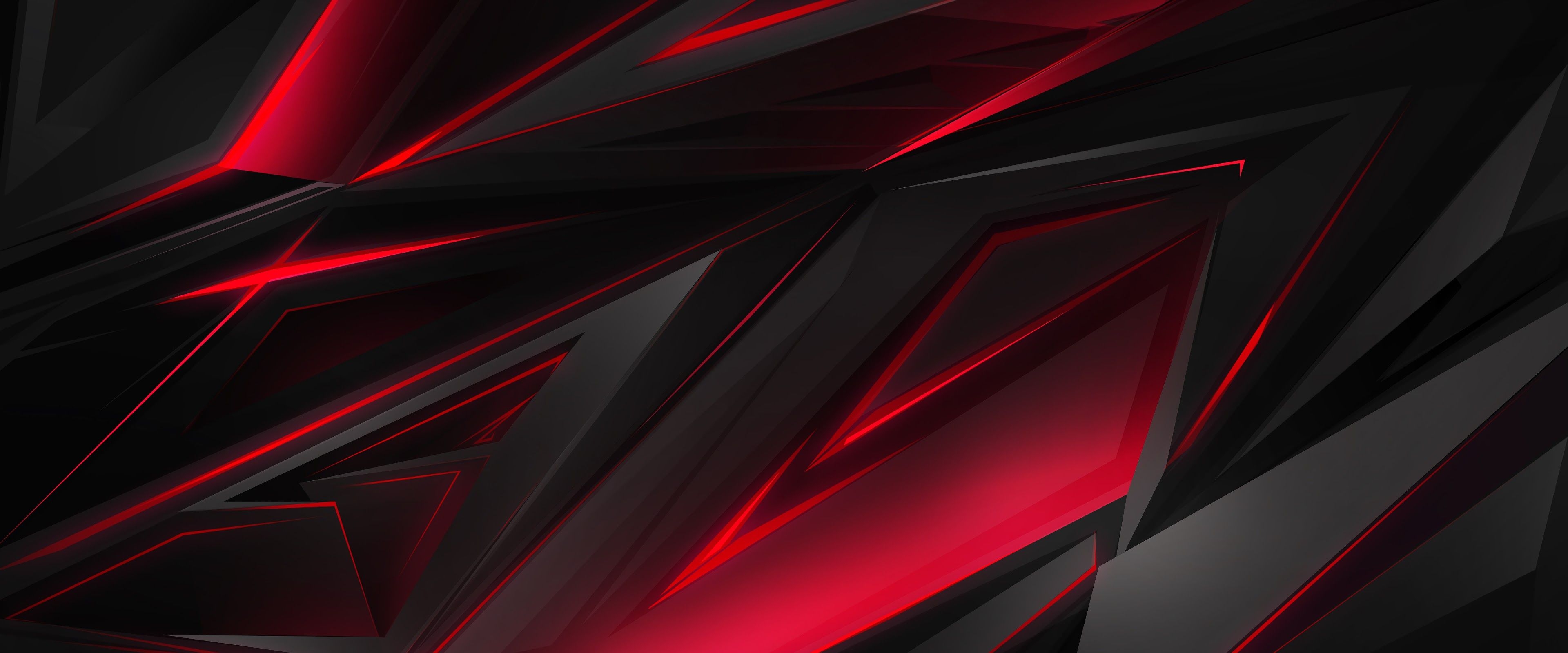 3840x1600 Gaming Desktop Gaming Red And Black Wallpaper, Dual Screen