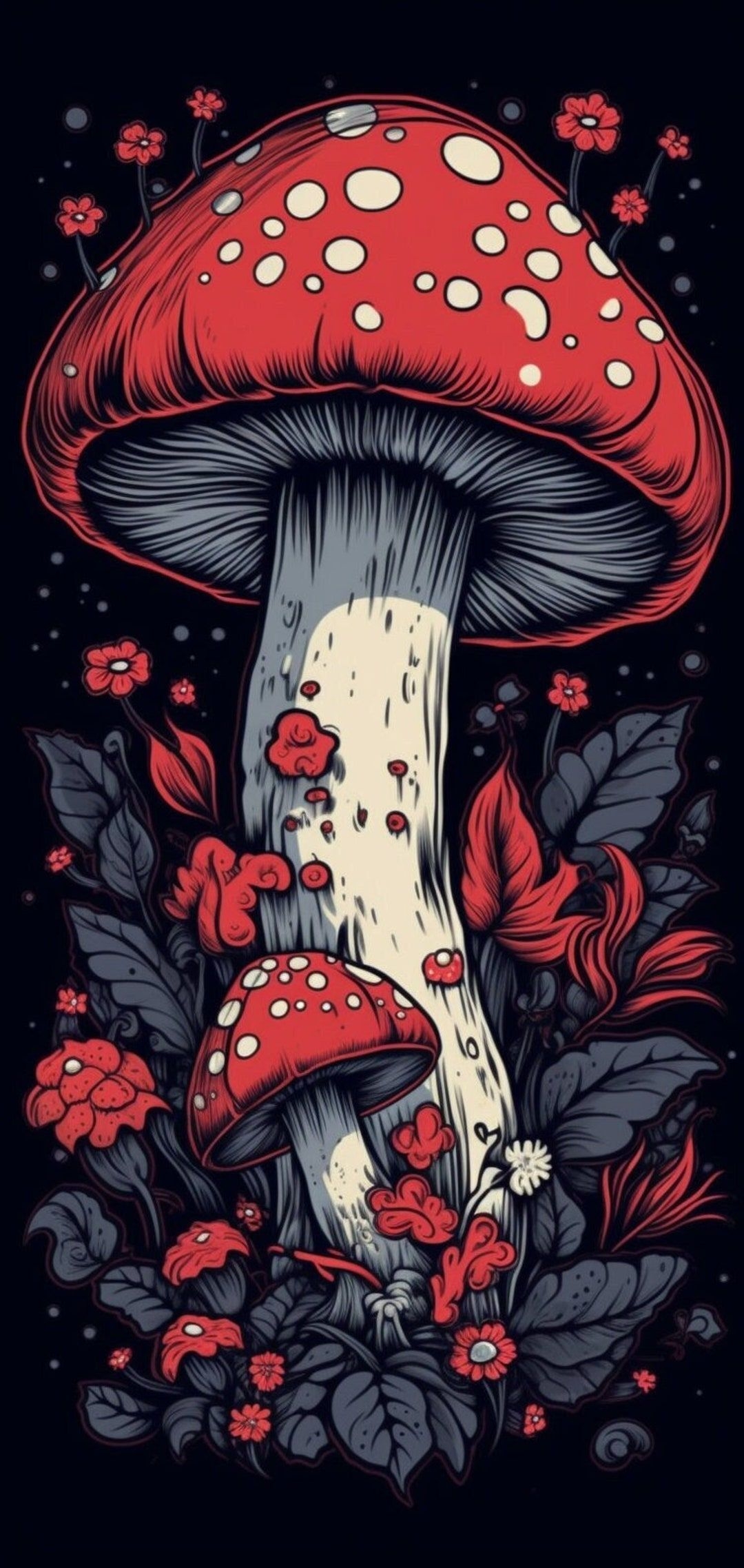 1080x2280 Mystical Mushrooms Cellphone WallpaperDigital Mushroom ArtPhone BackgroundMushroom Art. Cool wallpaper art, Sketchbook art inspiration, Art inspiration, Phone