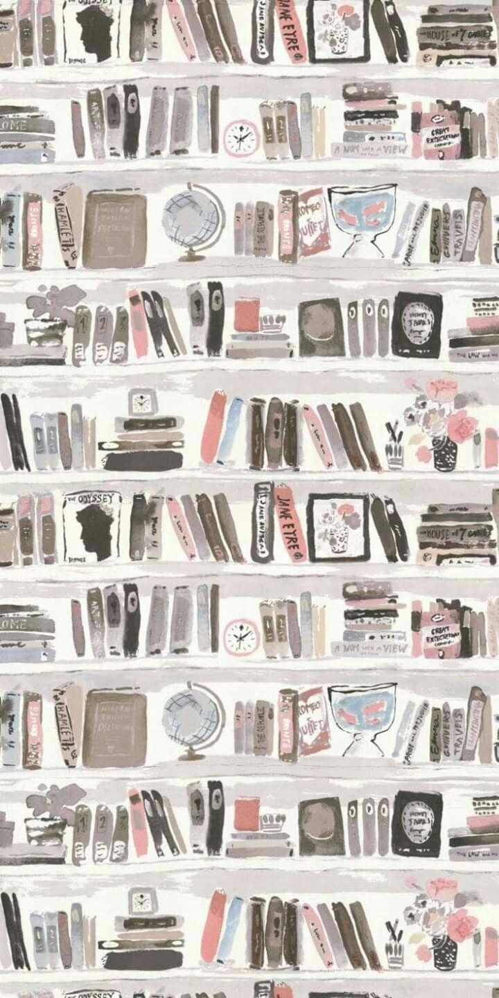 720x1440 Phone library background! LOVE IT. Blush wallpaper, Book, Phone