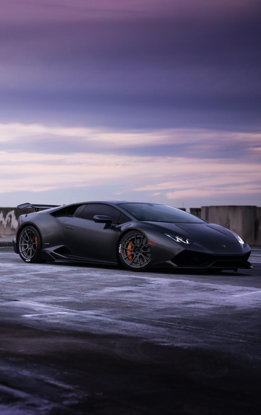 840x1340 Download  wallpaper black, sports ca, lamborghini, Phone