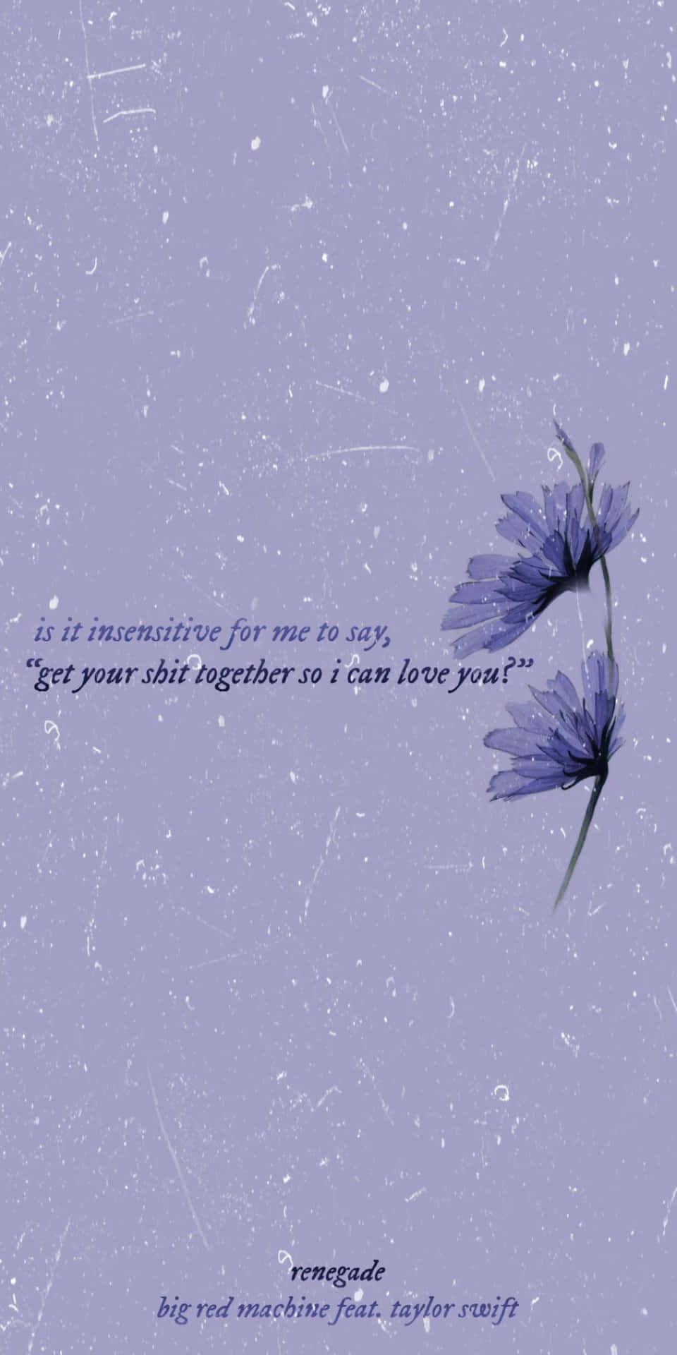 960x1920 Download A Purple Background With Flowers And A Quote Wallpaper, Phone