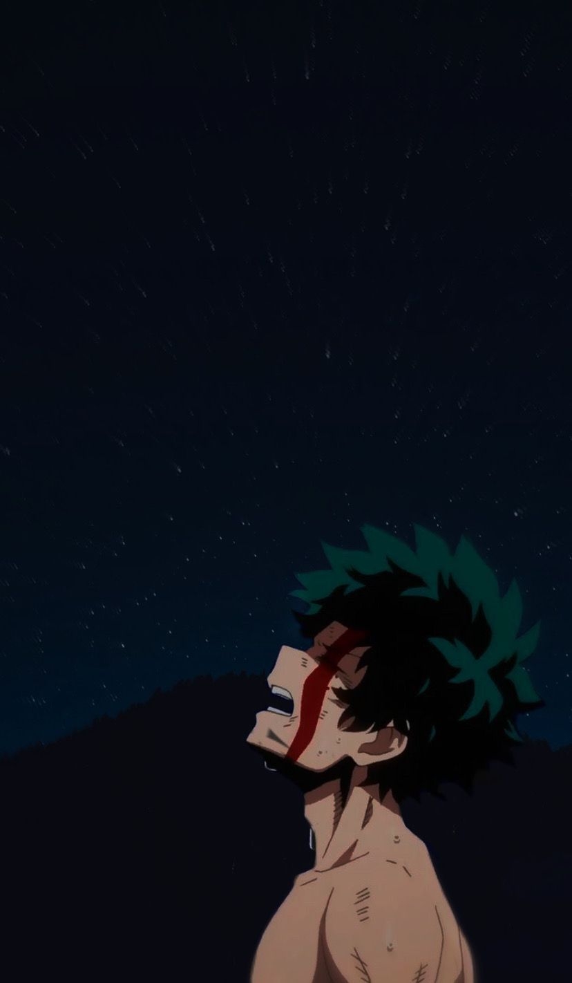 830x1430 Deku ☽ Izuku Midoriya ☽ crying ☽ dark wallpaper ☽ background ☽ mha. Dark wallpaper, Hero wallpaper, Wallpaper background, Phone