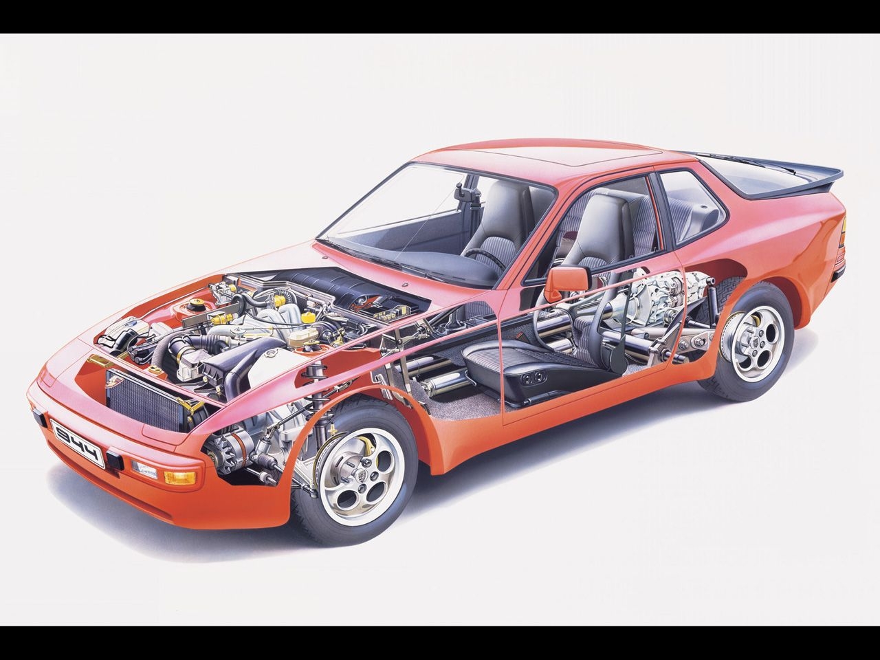 1280x960 Porsche 944 Period Photo Cutaway, Desktop