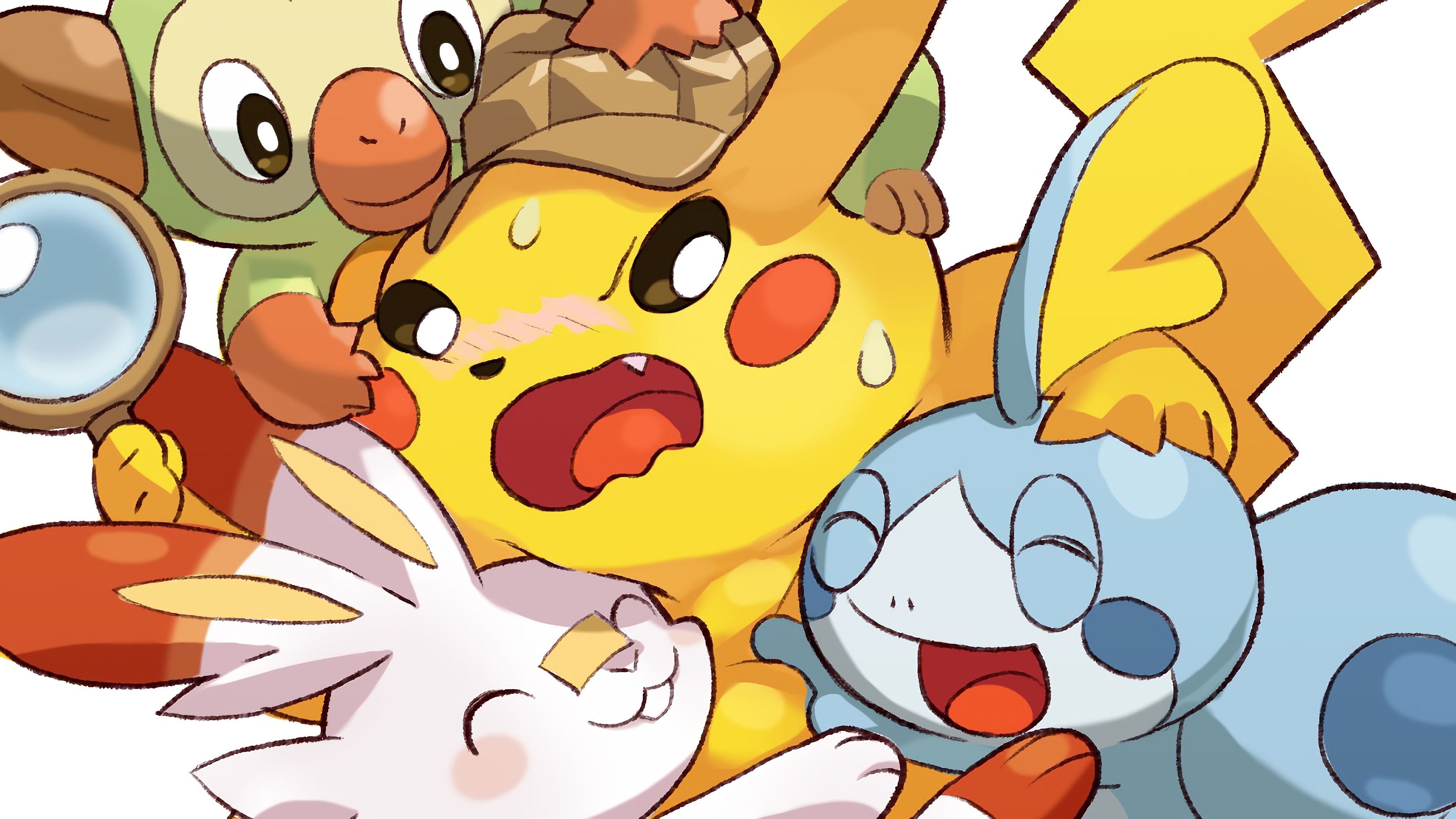 3840x2160 Pikachu, Sobble, Scorbunny, Grookey, Pokemon Sword and Shield, 4K wallpaper. Mocah.org HD Desktop Wallpaper, Desktop