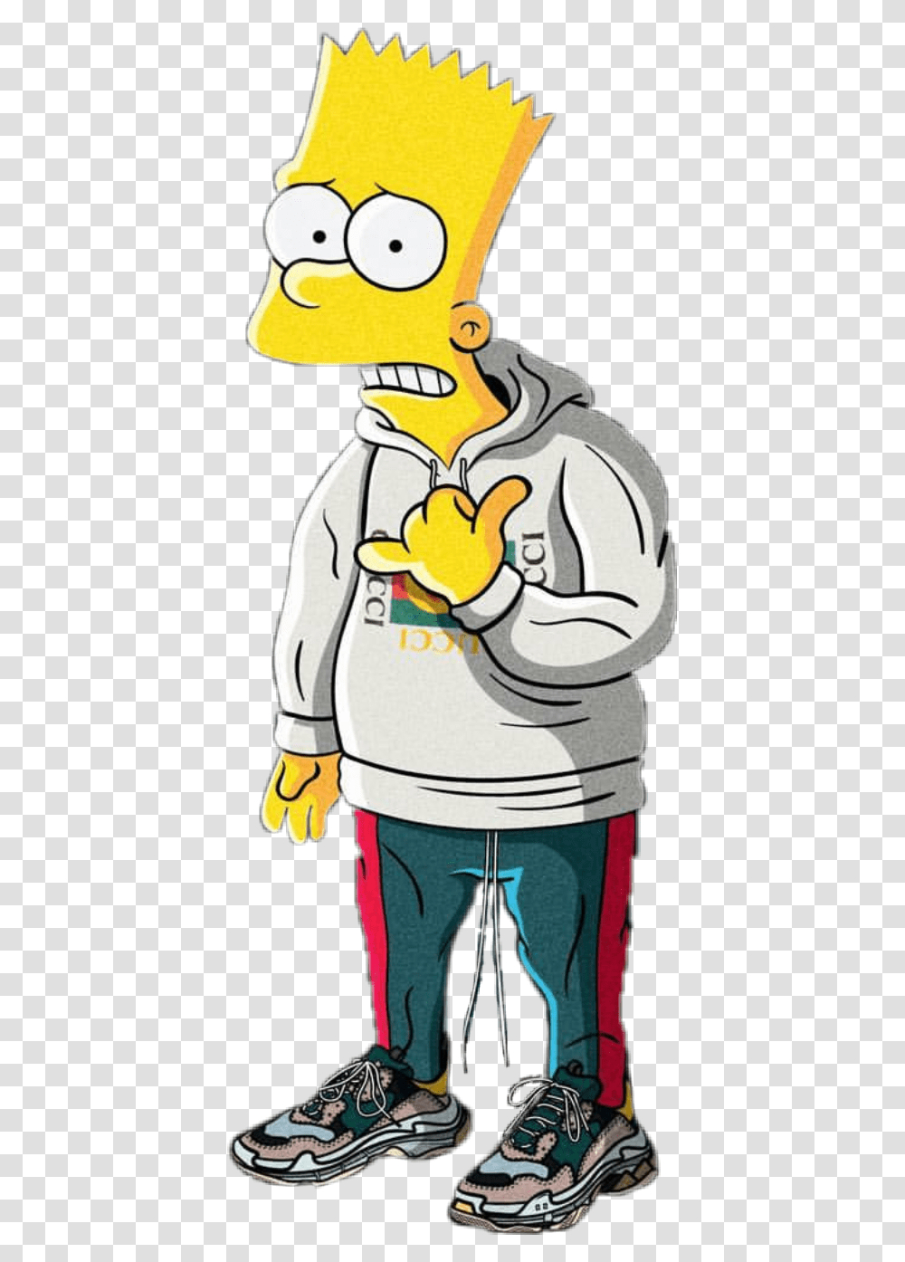 1000x1400 Bart Simpson Supreme Nike, Person, Hand, Label Transparent Png, Phone