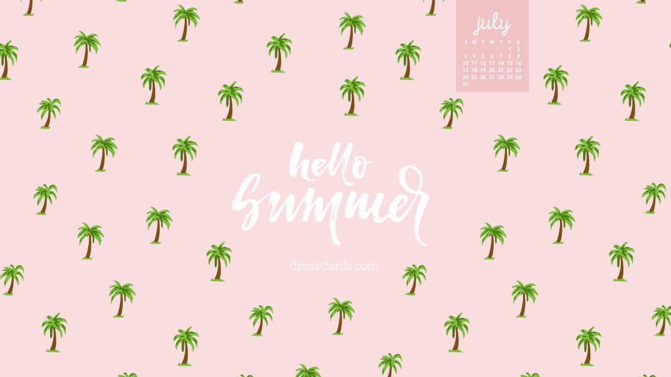 1370x770 July 2016 Summer Desktop Calendar- Free July Wallpaper, Desktop