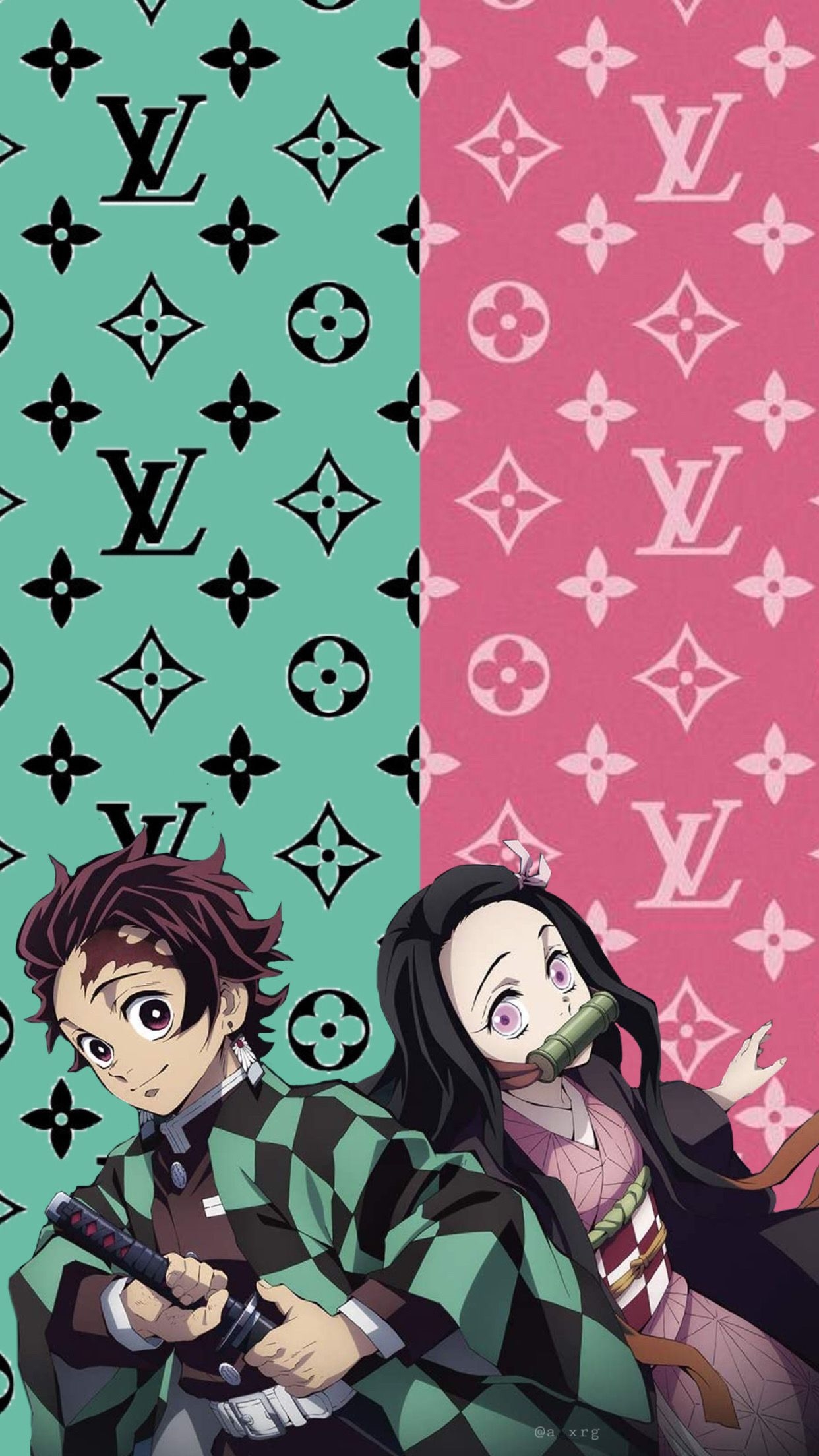 1250x2210 Tanjiro and Nezuko. Cute cartoon wallpaper, Anime wallpaper, Demon, Phone