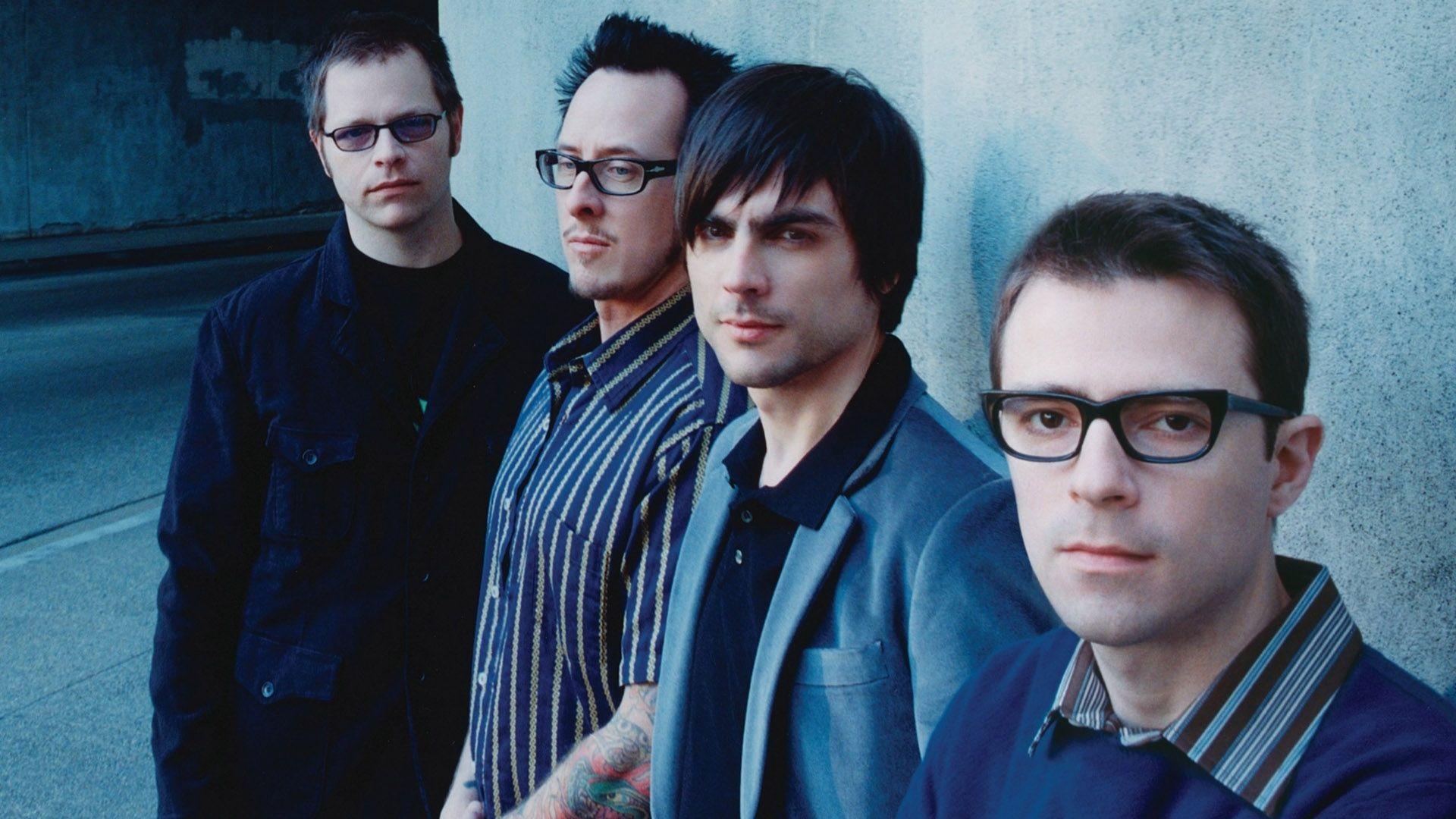 1920x1080 Download Wallpaper  Weezer, Band, Members, Outdoor, Wall, Desktop