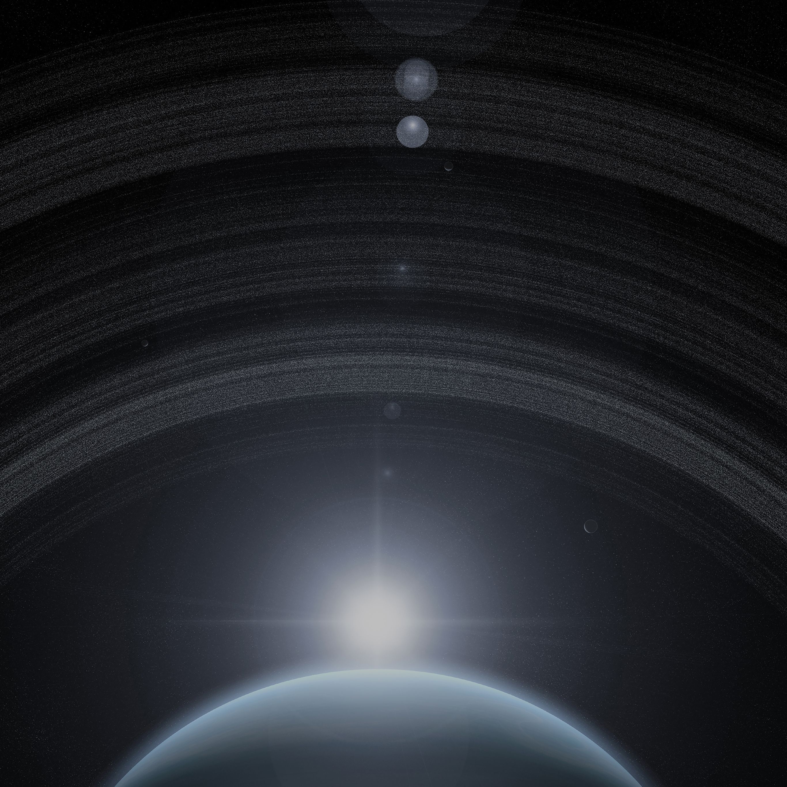 2740x2740 Space Dark Alone Starlight Travel Pattern, Phone