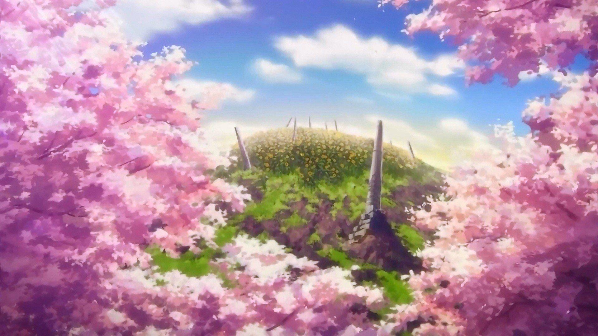 1920x1080 Anime Cherry Blossom Desktop Wallpaper, Desktop