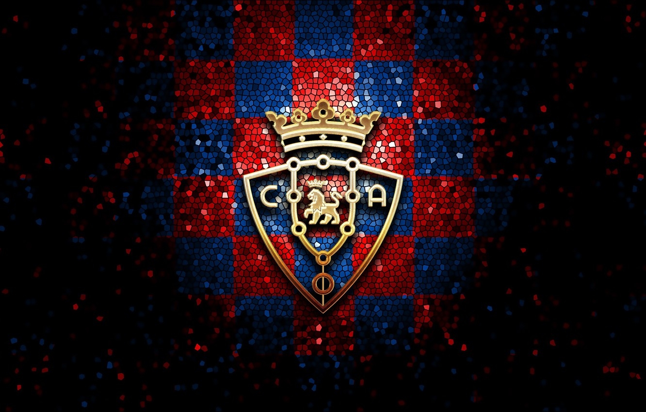 1340x850 Wallpaper wallpaper, sport, logo, football, La Liga, glitter, checkered, Osasuna image for desktop, section спорт, Desktop