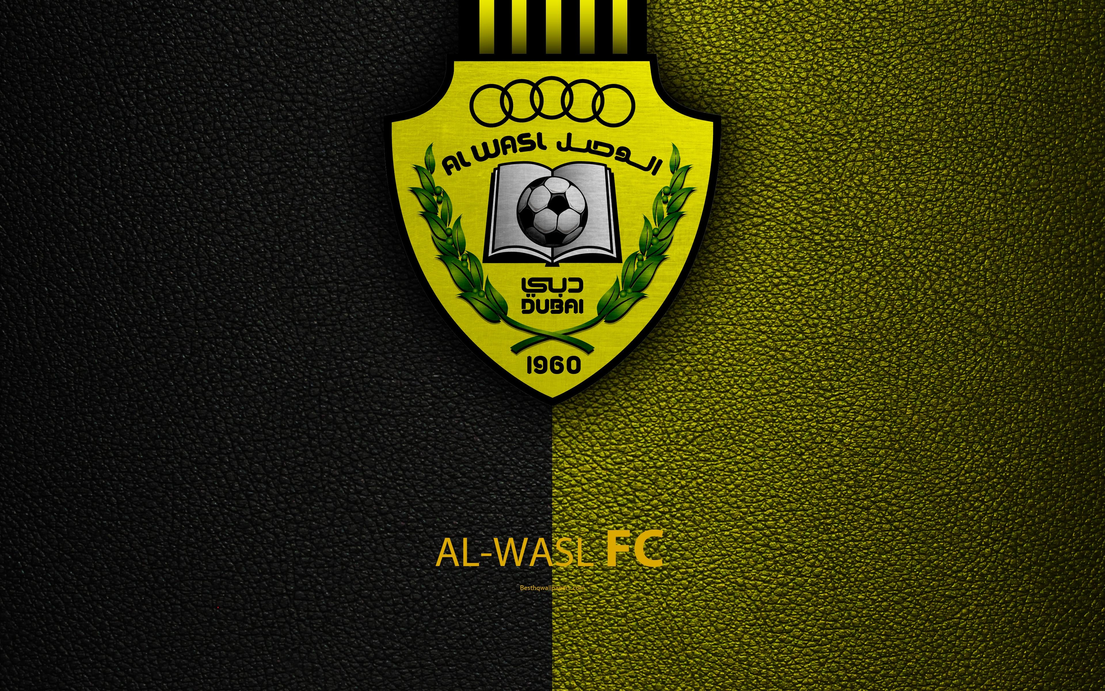 3840x2400 Download Wallpaper Al Wasl FC, 4K, Logo, Football Club, Leather, Desktop