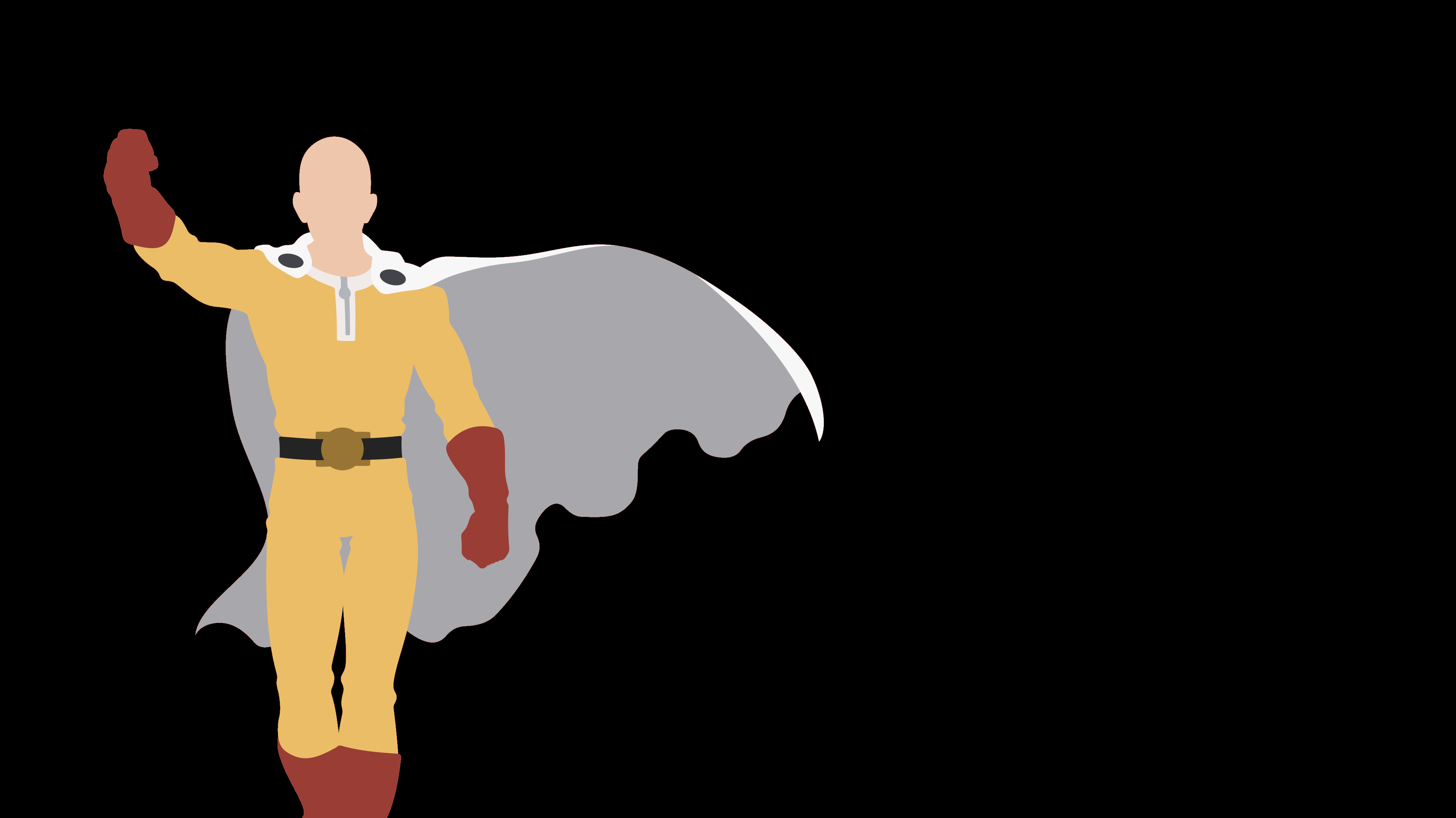 3840x2160 Minimalism, #anime, #saitama, #one Punch Man, Wallpaper, Desktop