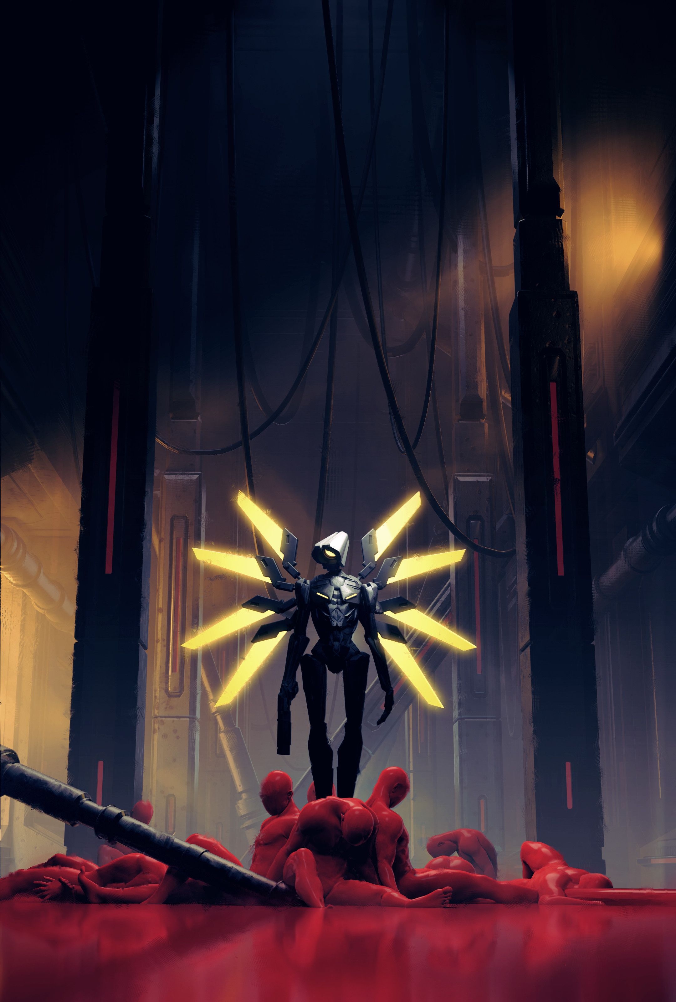 2160x3200 Fondos para PC y Celular. Concept art characters, Video game art, Cool robots, Phone