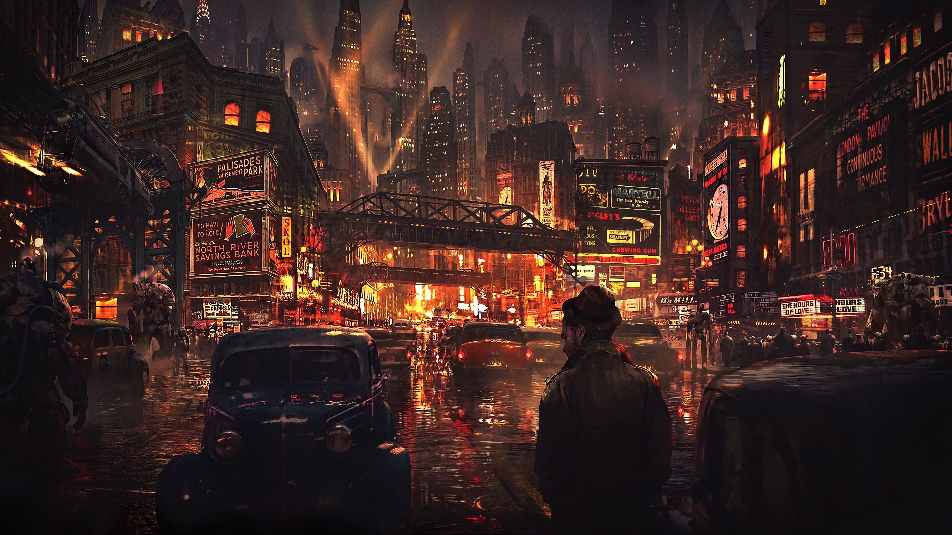 3840x2160 Wallpaper futuristic, cyberpunk, future world, 4K, Art, Desktop