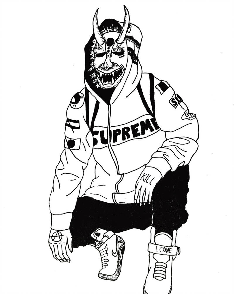 800x1000 Swag Drawing Supreme Gangsta Cartoons Wallpaper, Phone