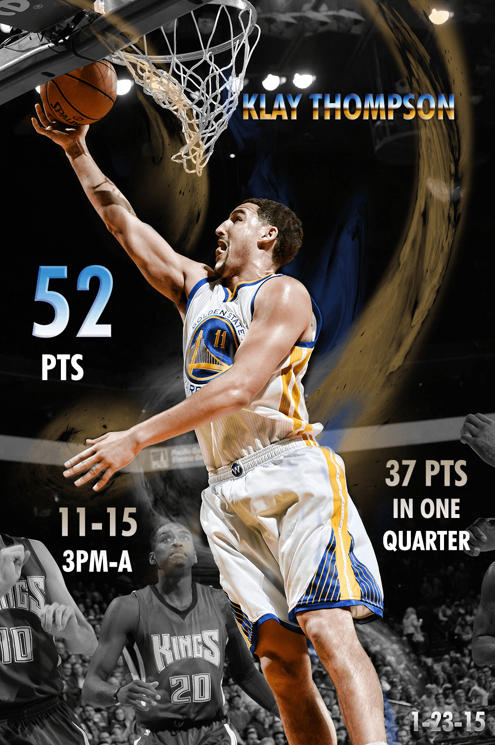 1000x1510 Klay Thompson 52 point night, Phone