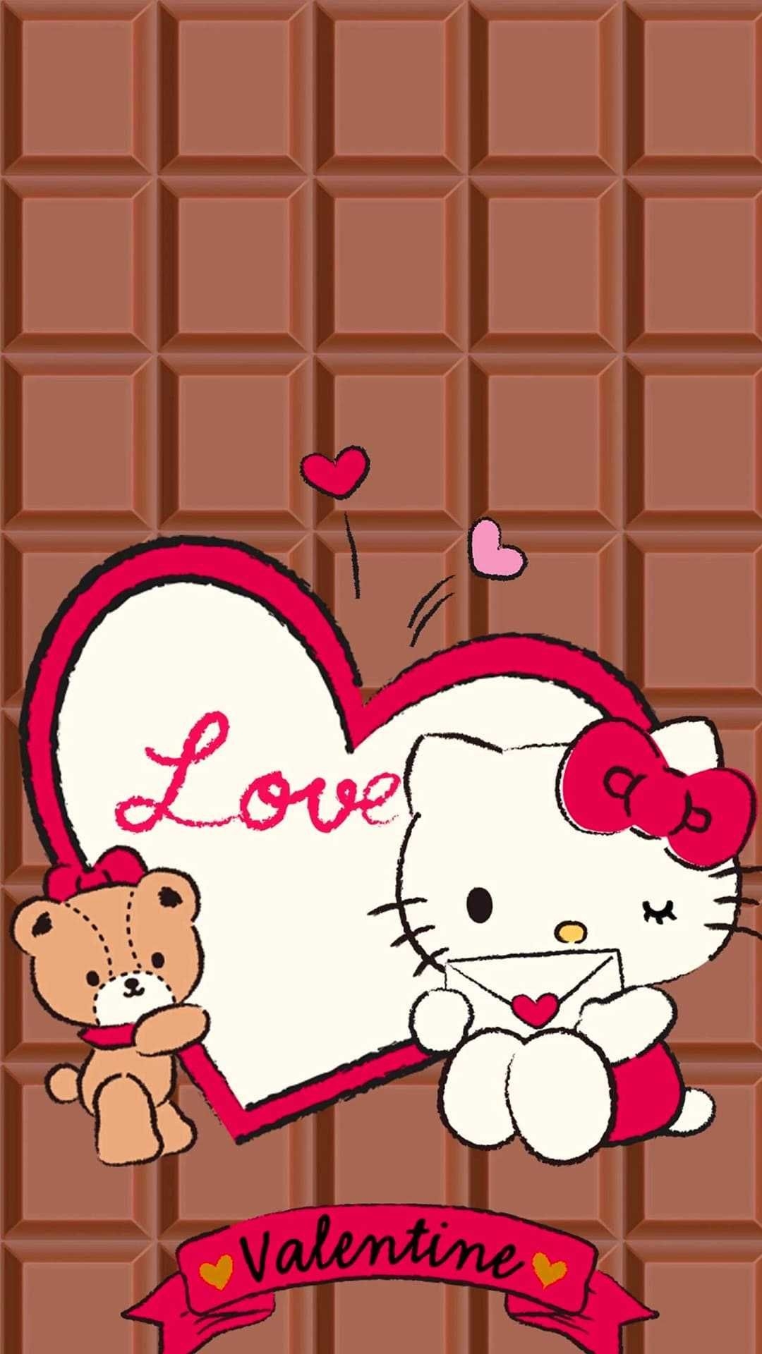 1080x1920 Hello Kitty Valentines Wallpaper Discover more Happy Valentines, Heart, Hello Kitty, Hello Kitty Val. Hello kitty art, Hello kitty picture, Hello kitty wallpaper, Phone