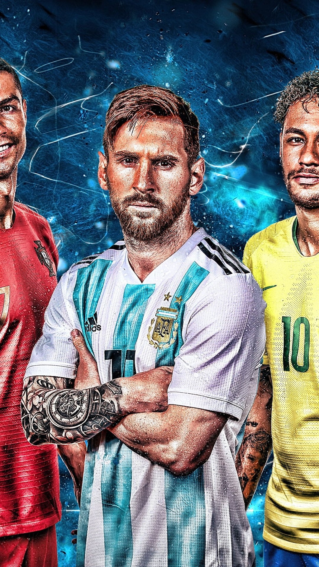 1080x1920 Soccer Wallpaper, Cristiano Ronaldo, Lionel Messi, Neymar • Wallpaper For You, Phone