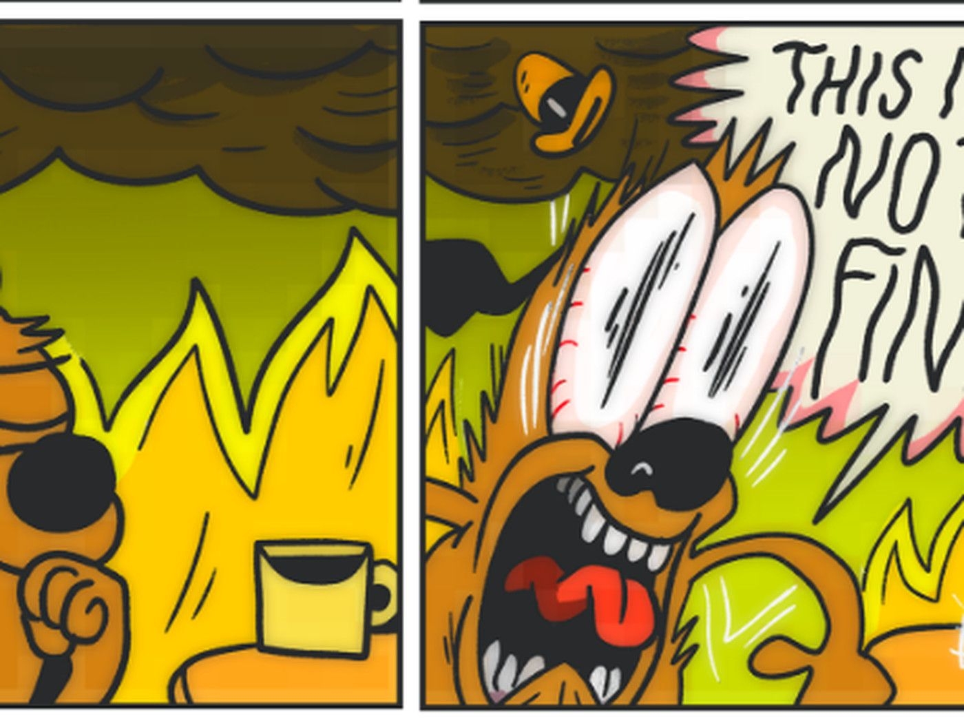 1400x1050 update from “this is fine” dog: things are not, in fact, fine, Desktop