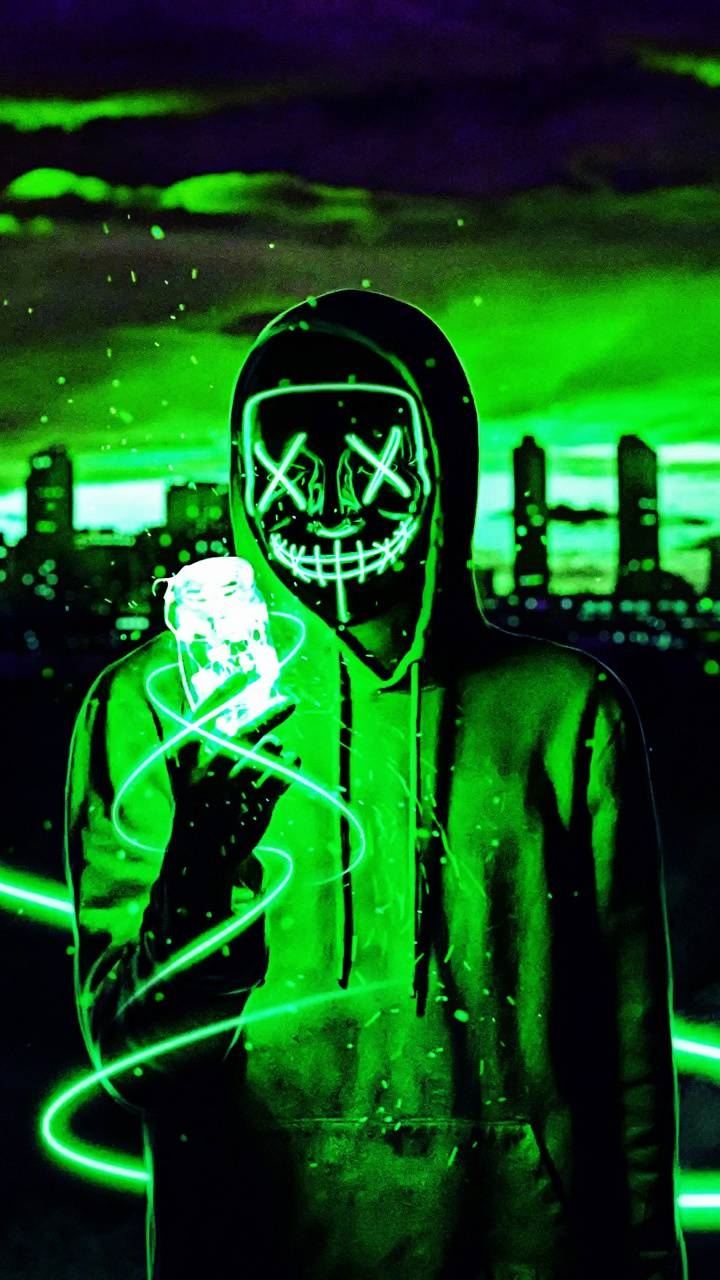 720x1280 Neon Man Green Purge wallpaper, Phone