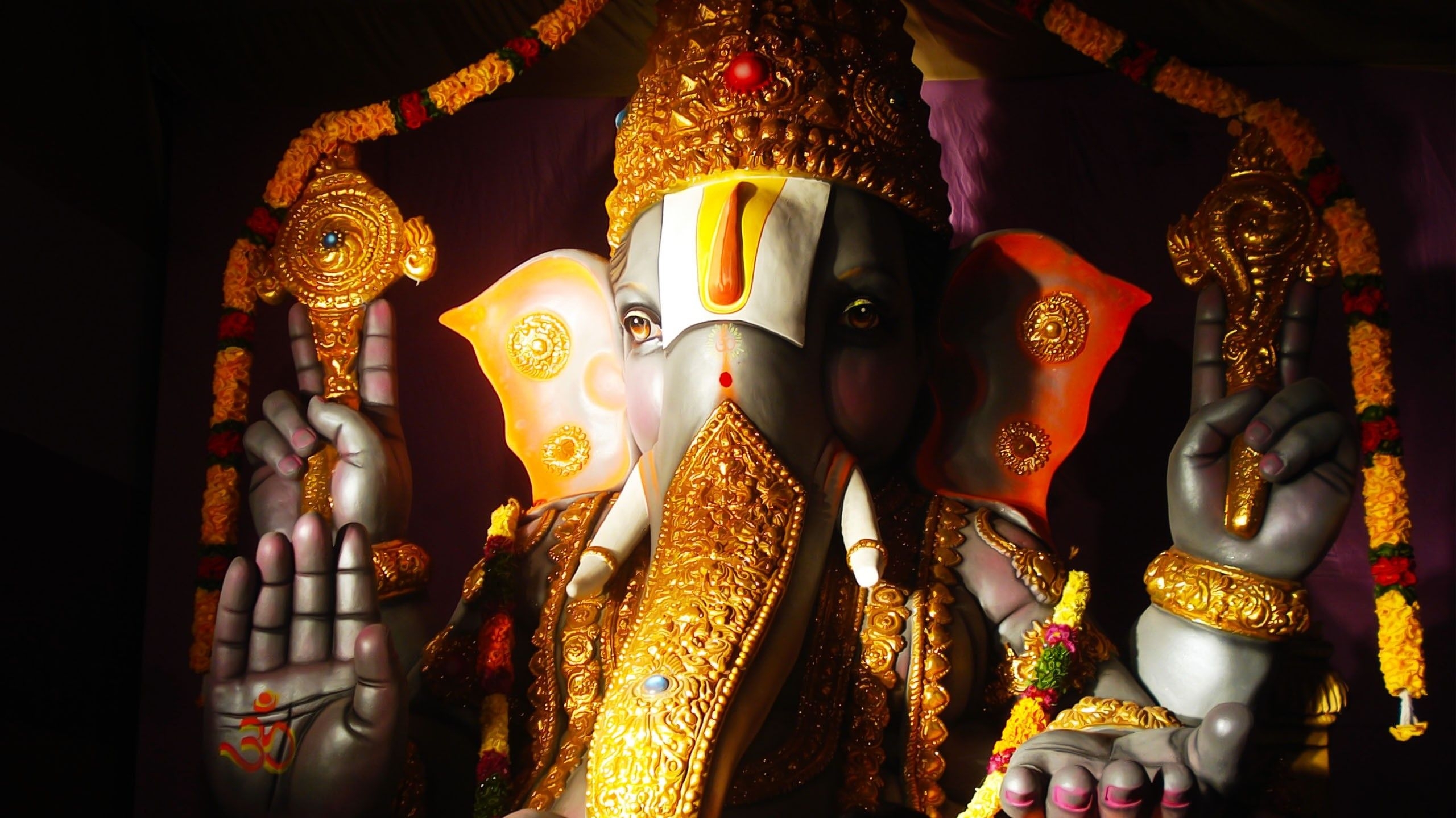 2560x1440 Wallpaper Lord Ganesha, Ganapati, Vinayaka, Hindu God, HD, Desktop