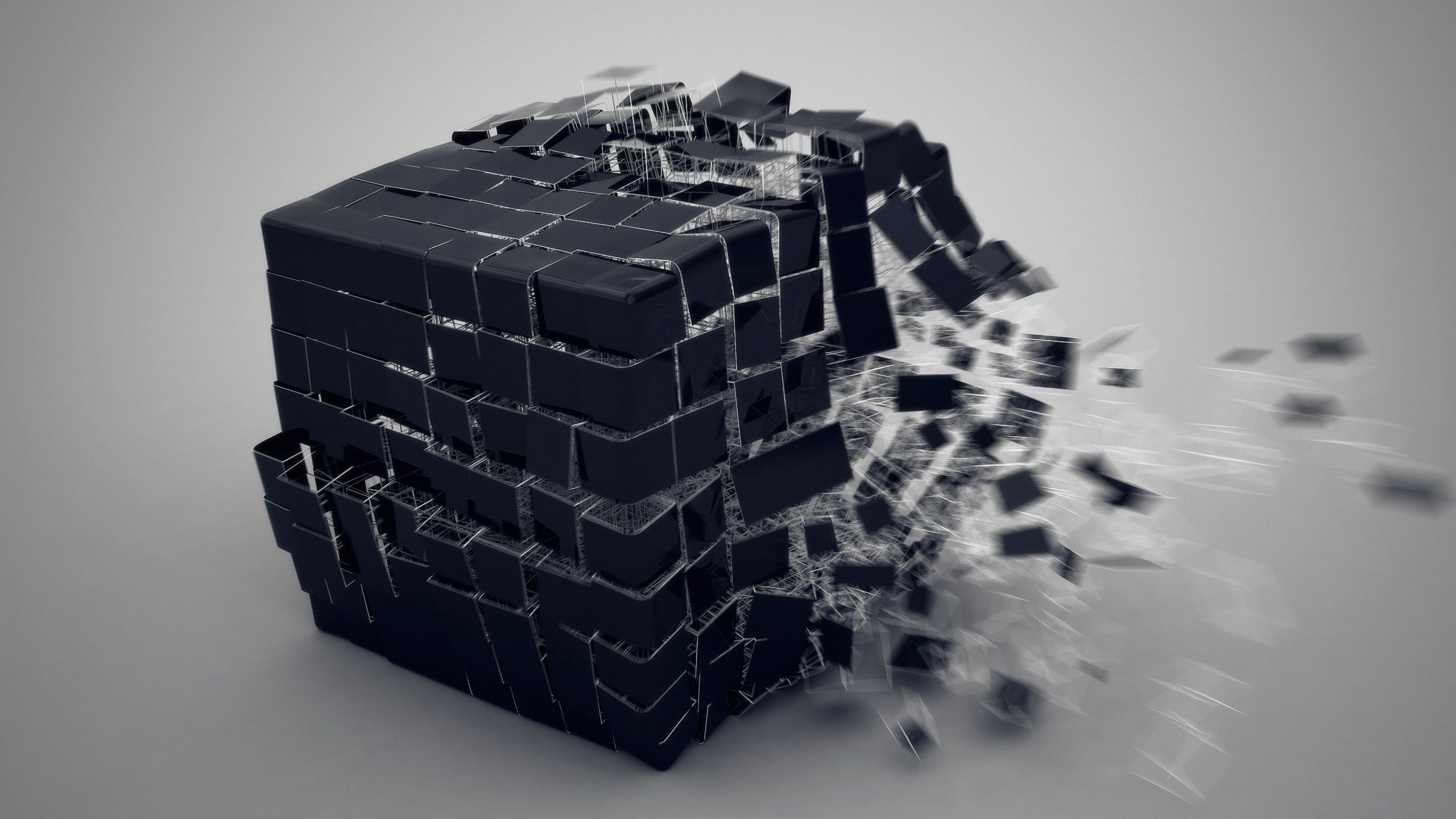 3840x2160 Abstract Black Box 4K HD Wallpaper, Desktop