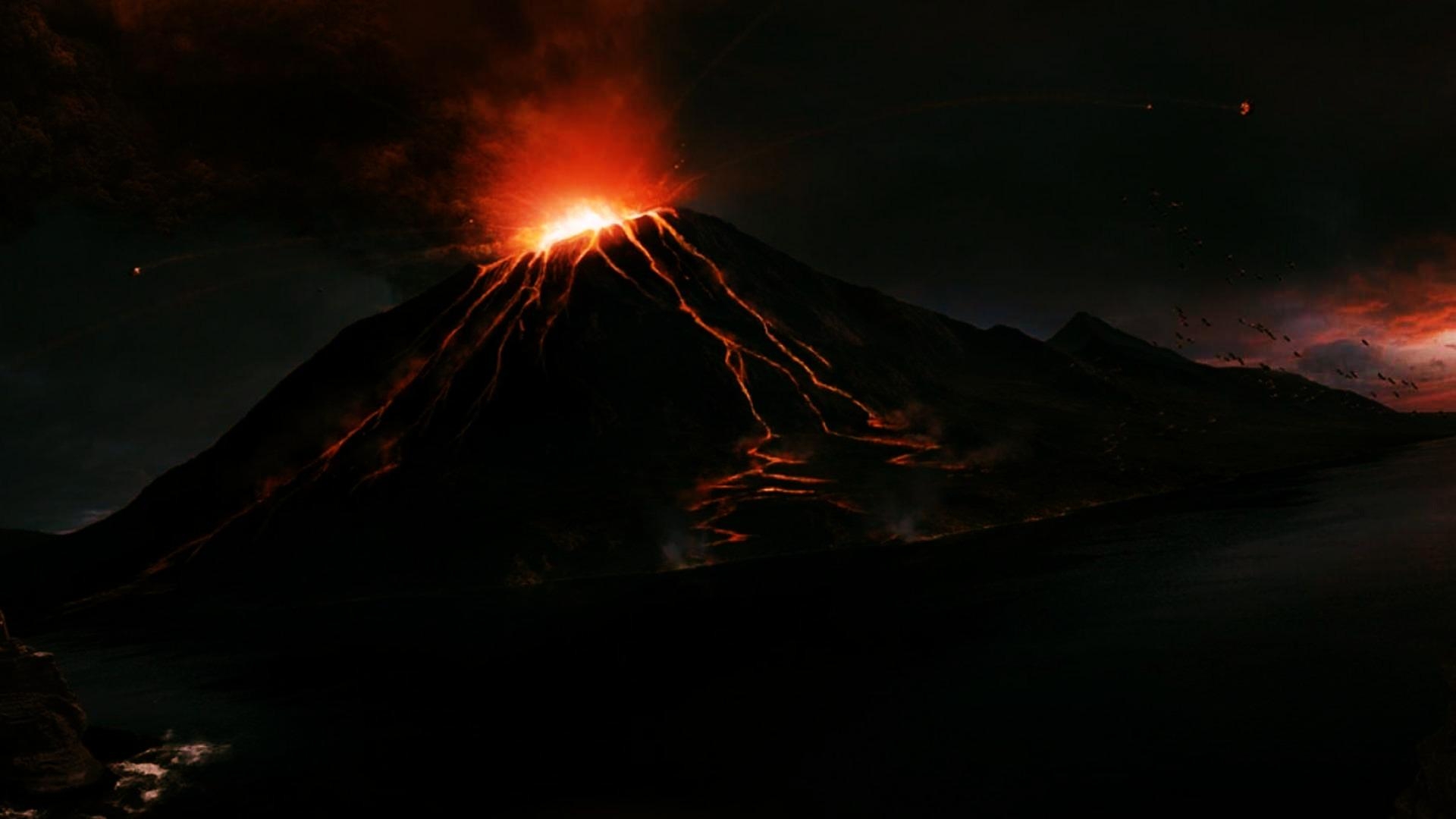 1920x1080 Mount Nyiragongo Night Volcano Wallpaper [], Desktop