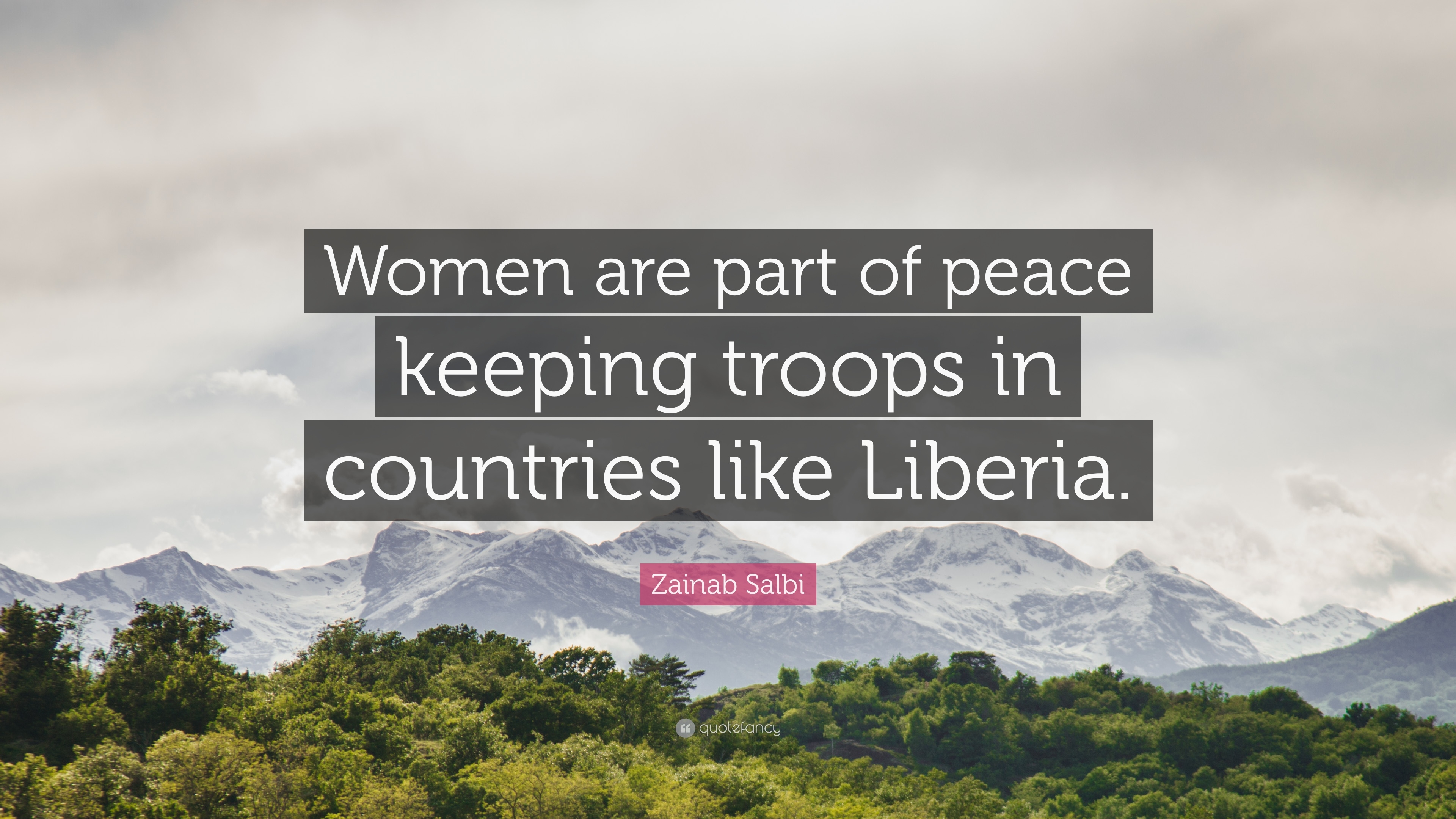 3840x2160 Zainab Salbi Quote: “Women are part of peace keeping troops, Desktop