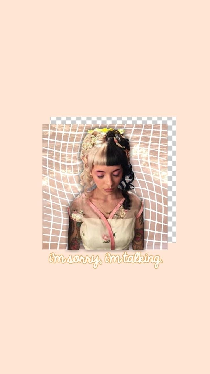 720x1280 Melanie Martinez I'm Sorry, I'm Talking. Peach Aesthetic Wallpaper, Phone