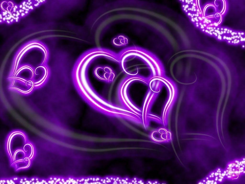 1030x770 Purple Love Heart Background, Desktop