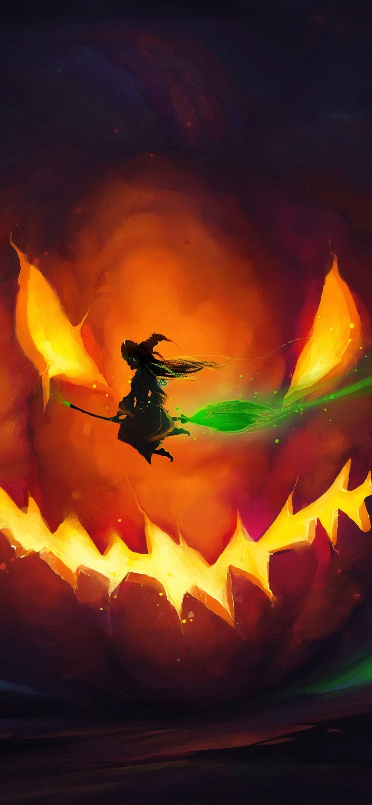 1250x2690 halloween witch 4k iPhone 11 Wallpaper Free Download, Phone