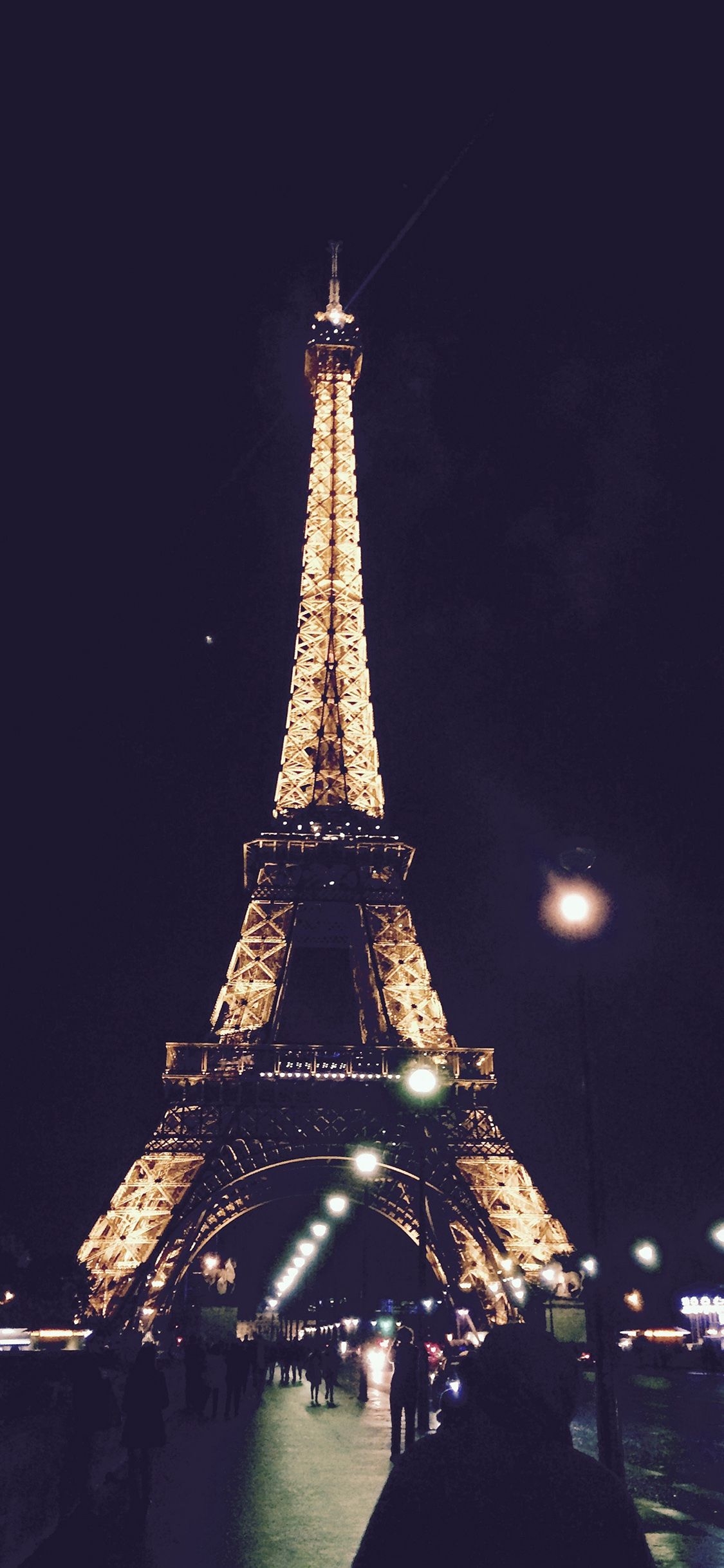 1130x2440 Paris City Art Night France Eiffel Tower Wallpaper, Phone