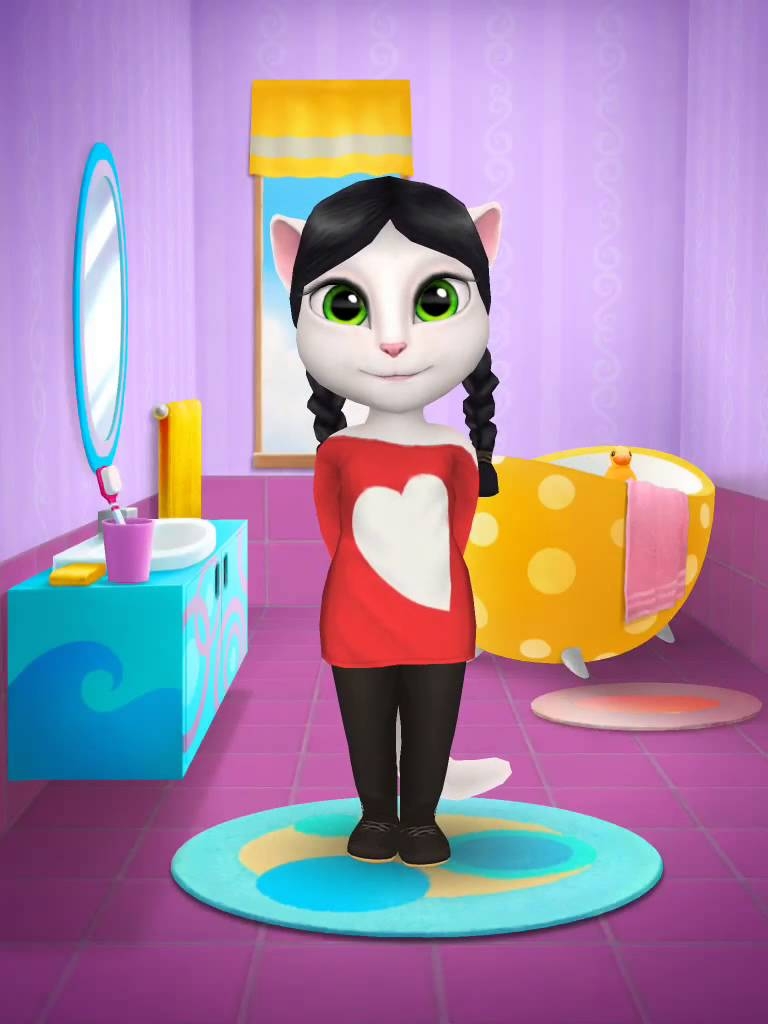 770x1030 My Talking Angela I LOVE THE NEW WALLPAPER, Phone