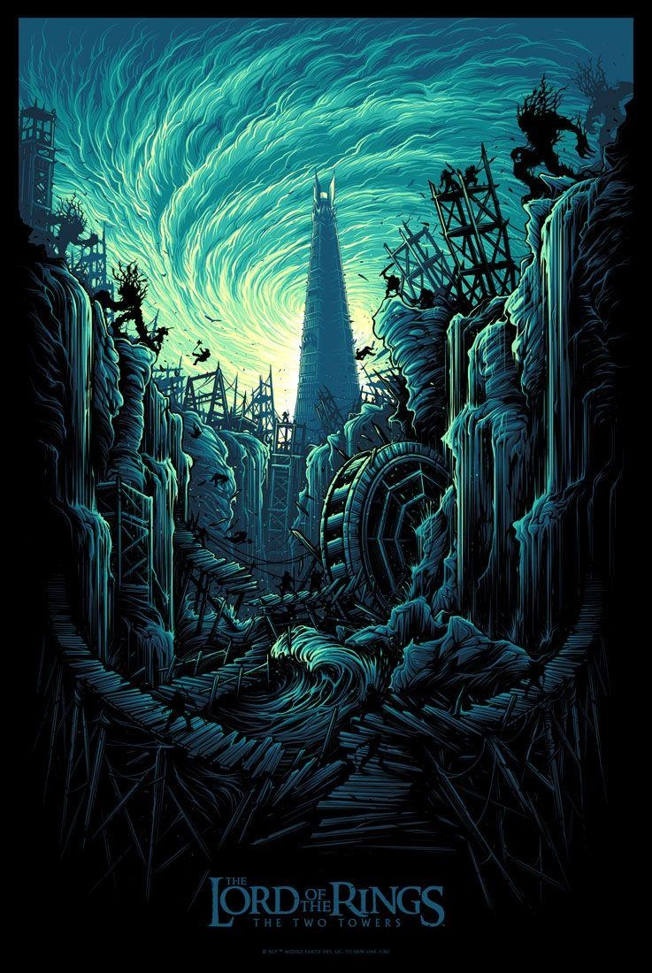 740x1100 Dan Mumford Lord of the Rings Two Towers Poster Release. All things, Phone