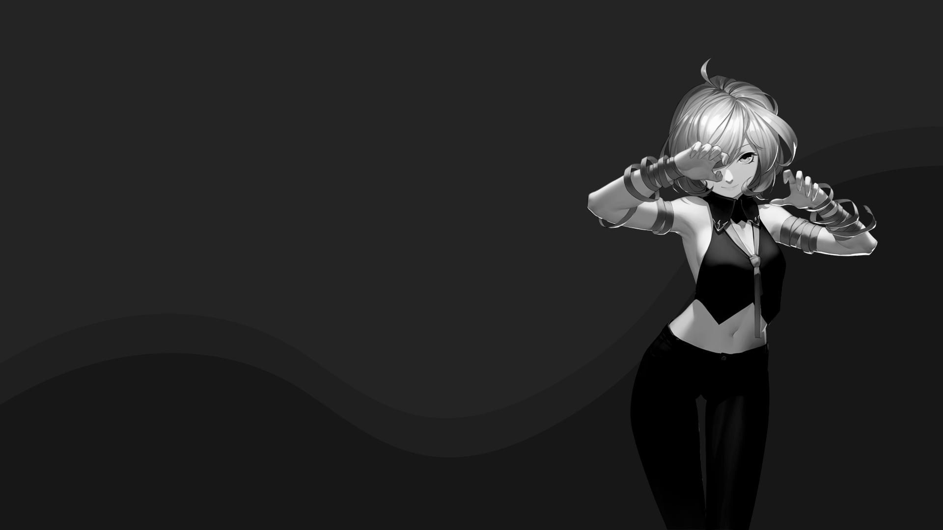 1920x1080 Anime Girl Black Background Wallpaper, Desktop