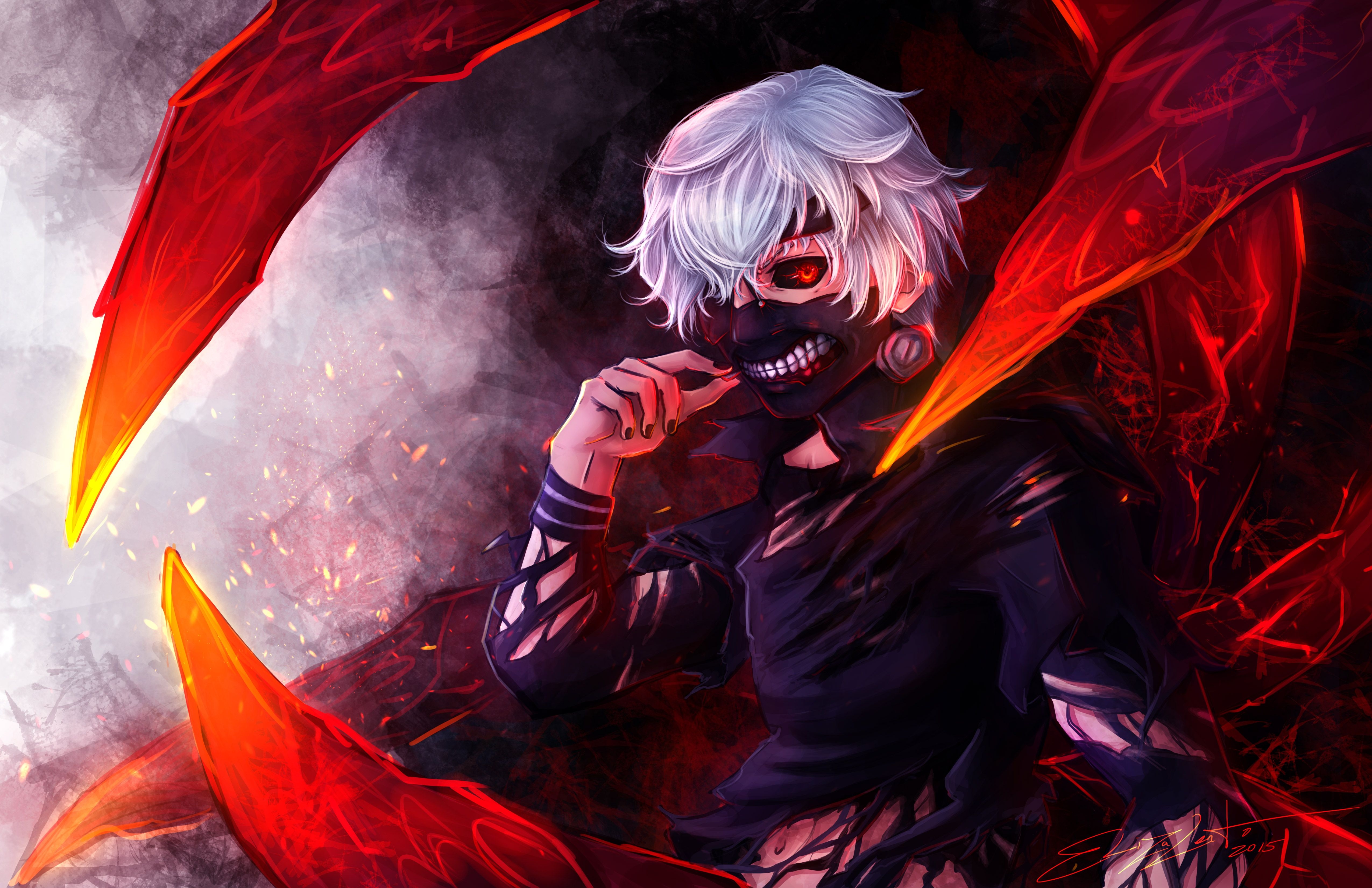 5100x3300 #tokyo ghoul, #ken kaneki, #anime, #artist, #artwork, Desktop