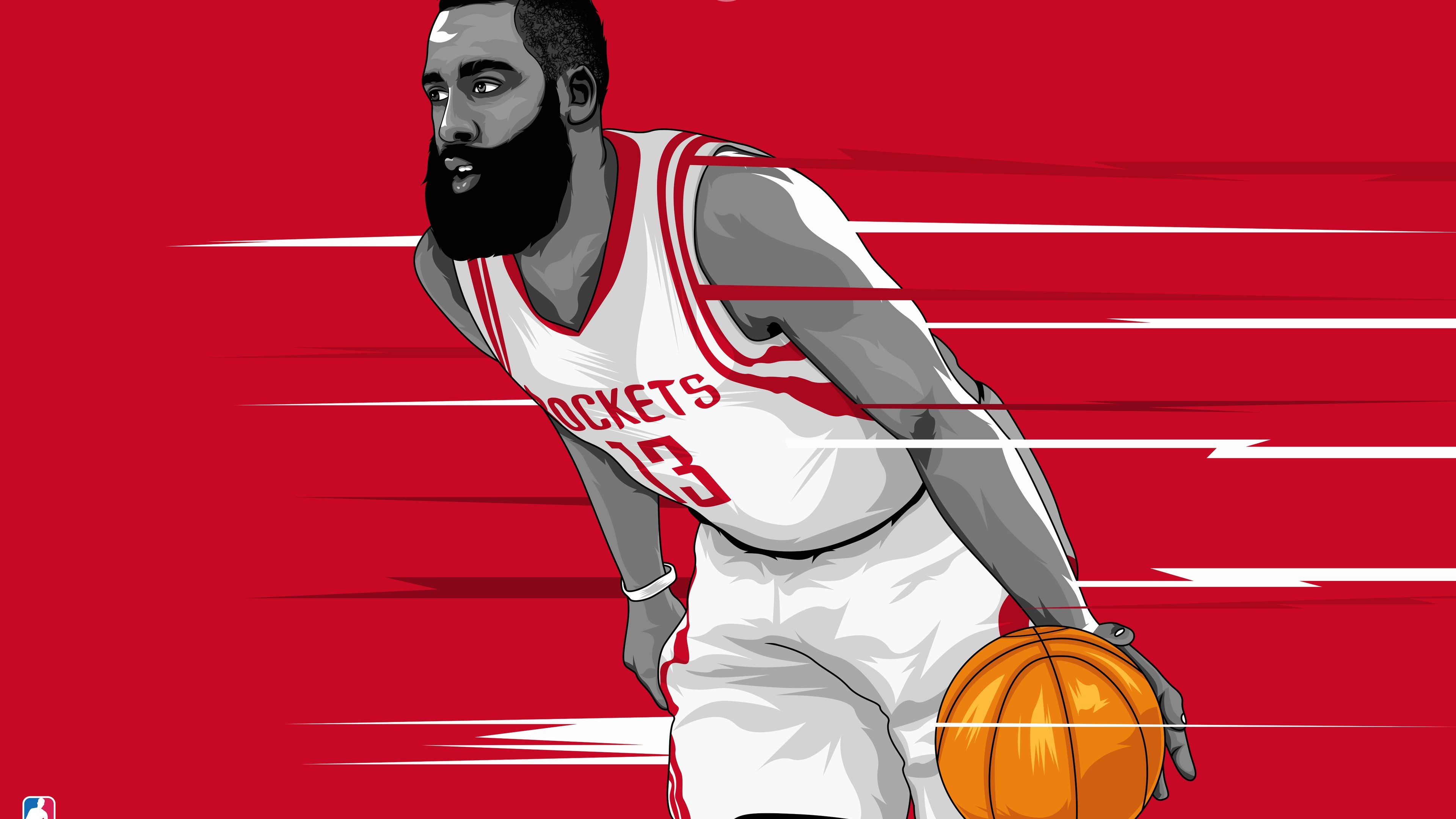 3840x2160 Wallpaper 4k James Harden Artwork 10k wallpaper, 12k wallpaper, Desktop