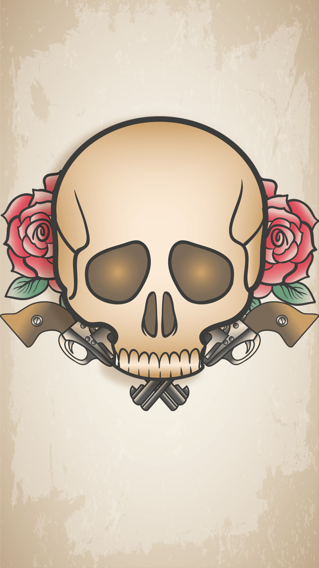 1080x1920 Free HD Skulls And Roses iPhone Wallpaper For Download.0252, Phone