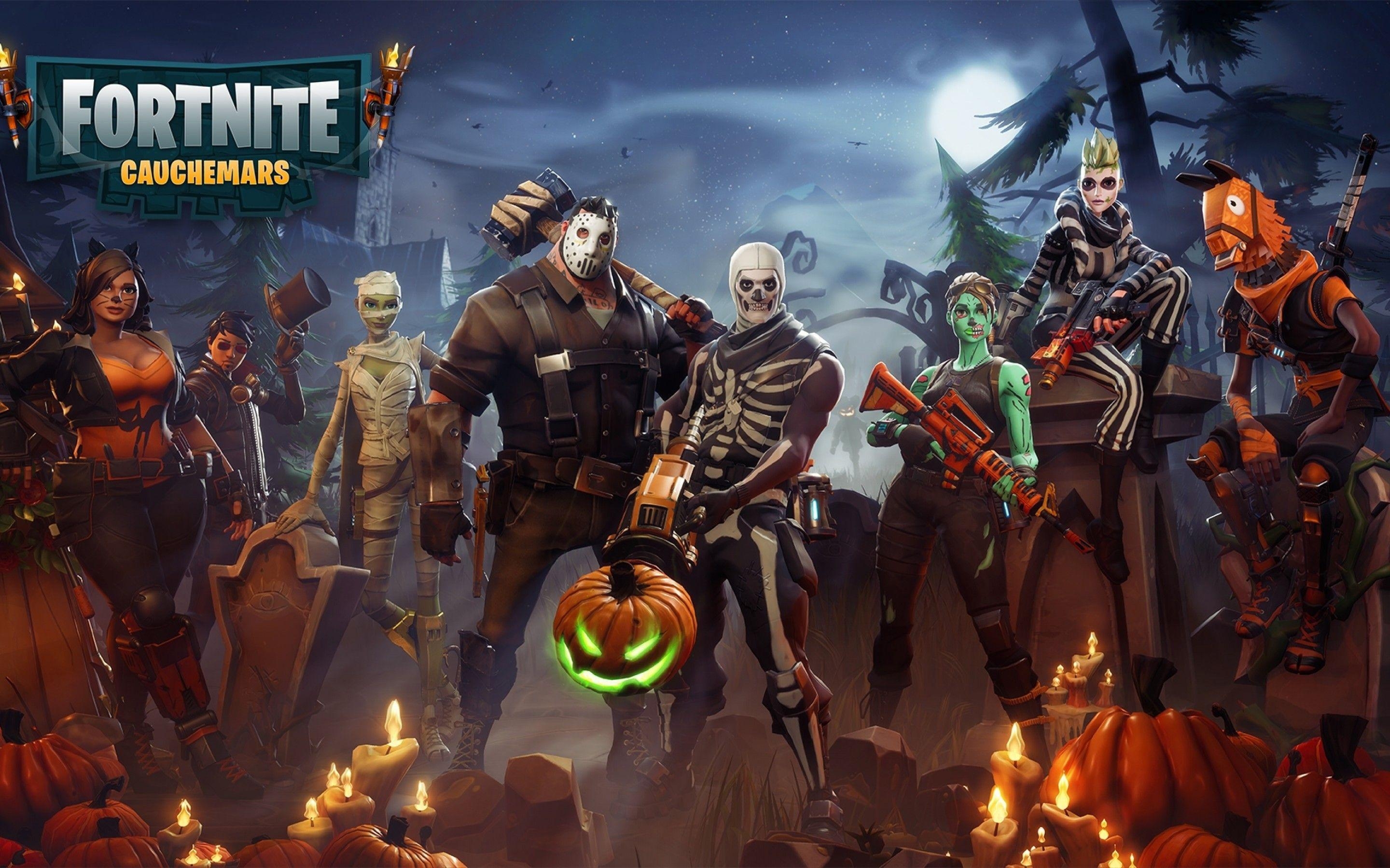 2880x1800 Download  Fortnite Cauchemars, Pumpkins, Artwork Wallpaper, Desktop